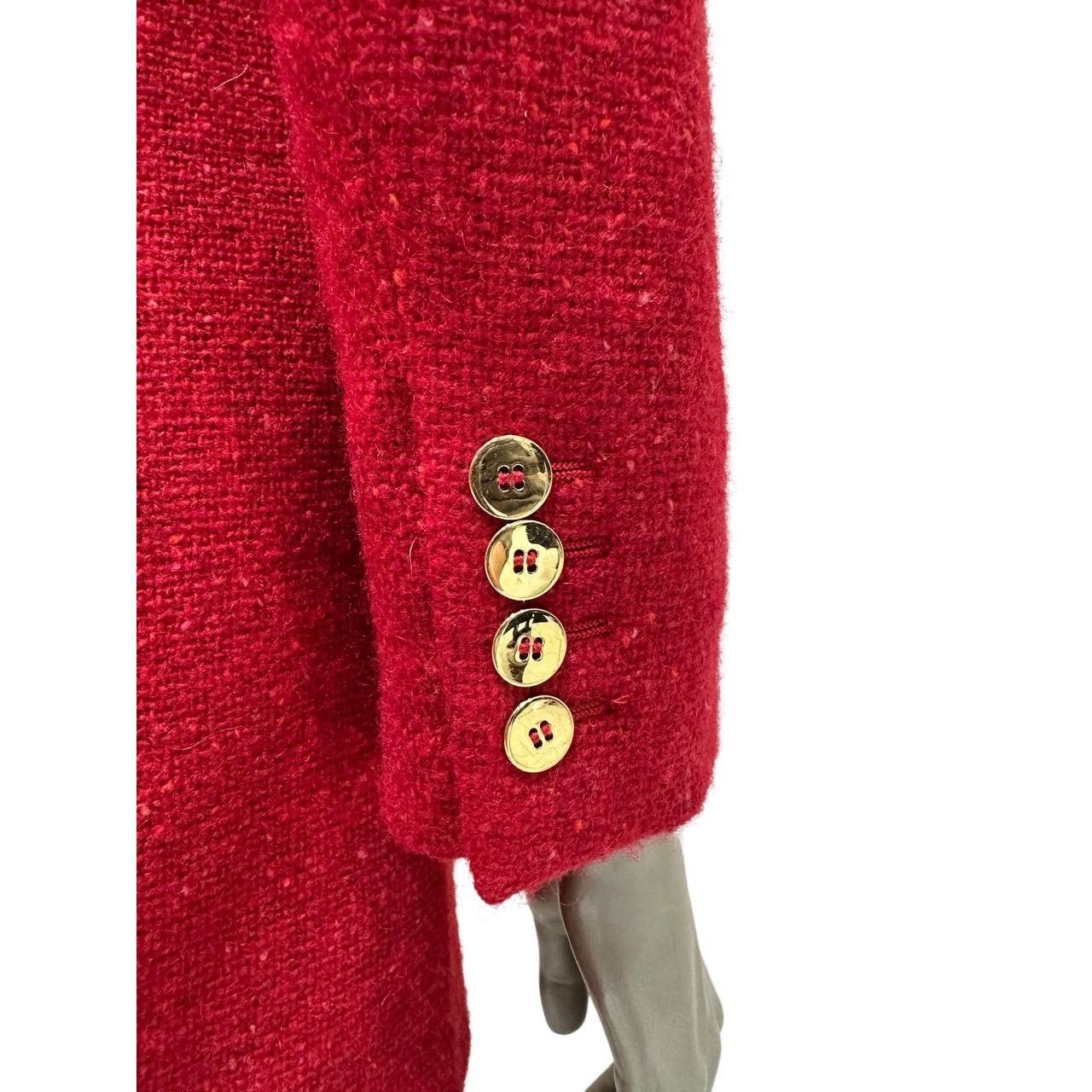 Saint Laurent Paris Saint Laurent Red Tweed Double Breasted Blazer Sz 40 Size M / US 6-8 / IT 42-44 - 6 Thumbnail