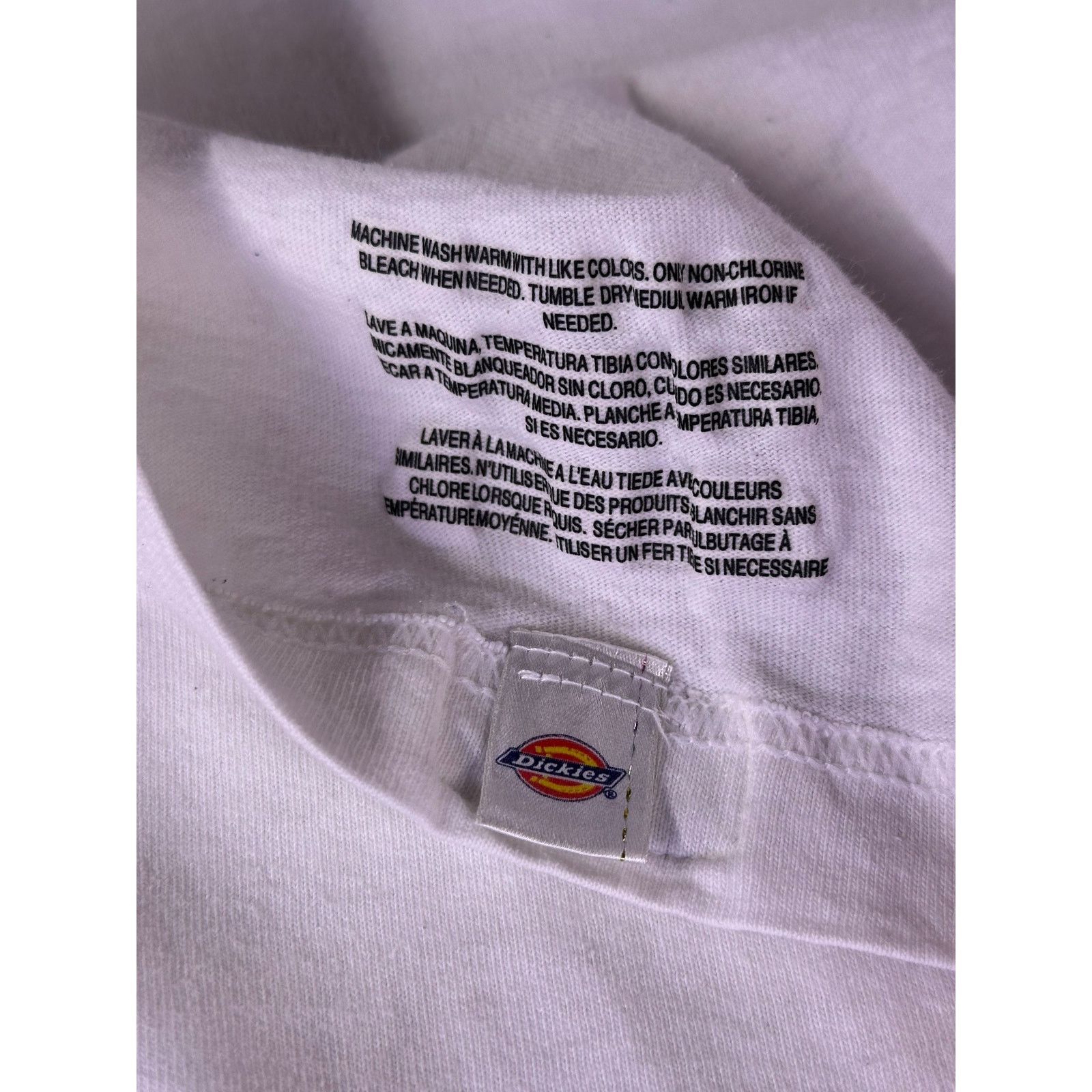 Dickies Dickies White Tshirt Front Pockets Size Large Size US L / EU 52-54 / 3 - 6 Thumbnail
