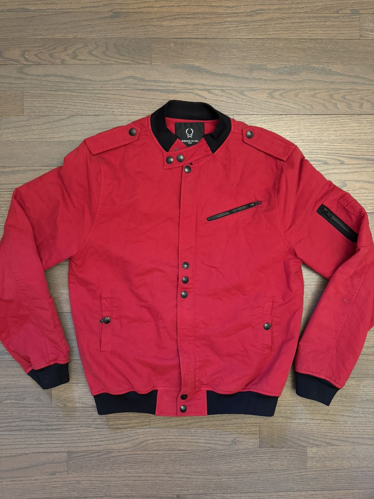 Surface To Air Surface To Air Paris Red Bomber Jacket Size US L / EU 52-54 / 3 - 1 Thumbnail