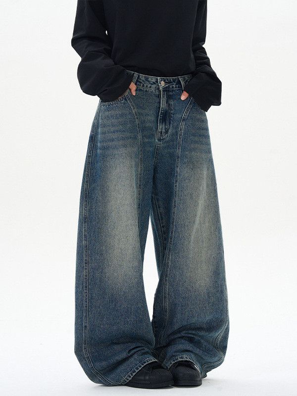 Japanese Brand Men's American street distressed patchwork scimitar jeans Size US 32 / EU 48 - 2 Thumbnail