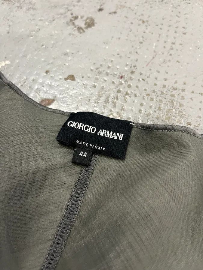 Giorgio Armani SS2012 Giorgio Armani Pleated Striped Grey Jacket Size M / US 6-8 / IT 42-44 - 10 Thumbnail