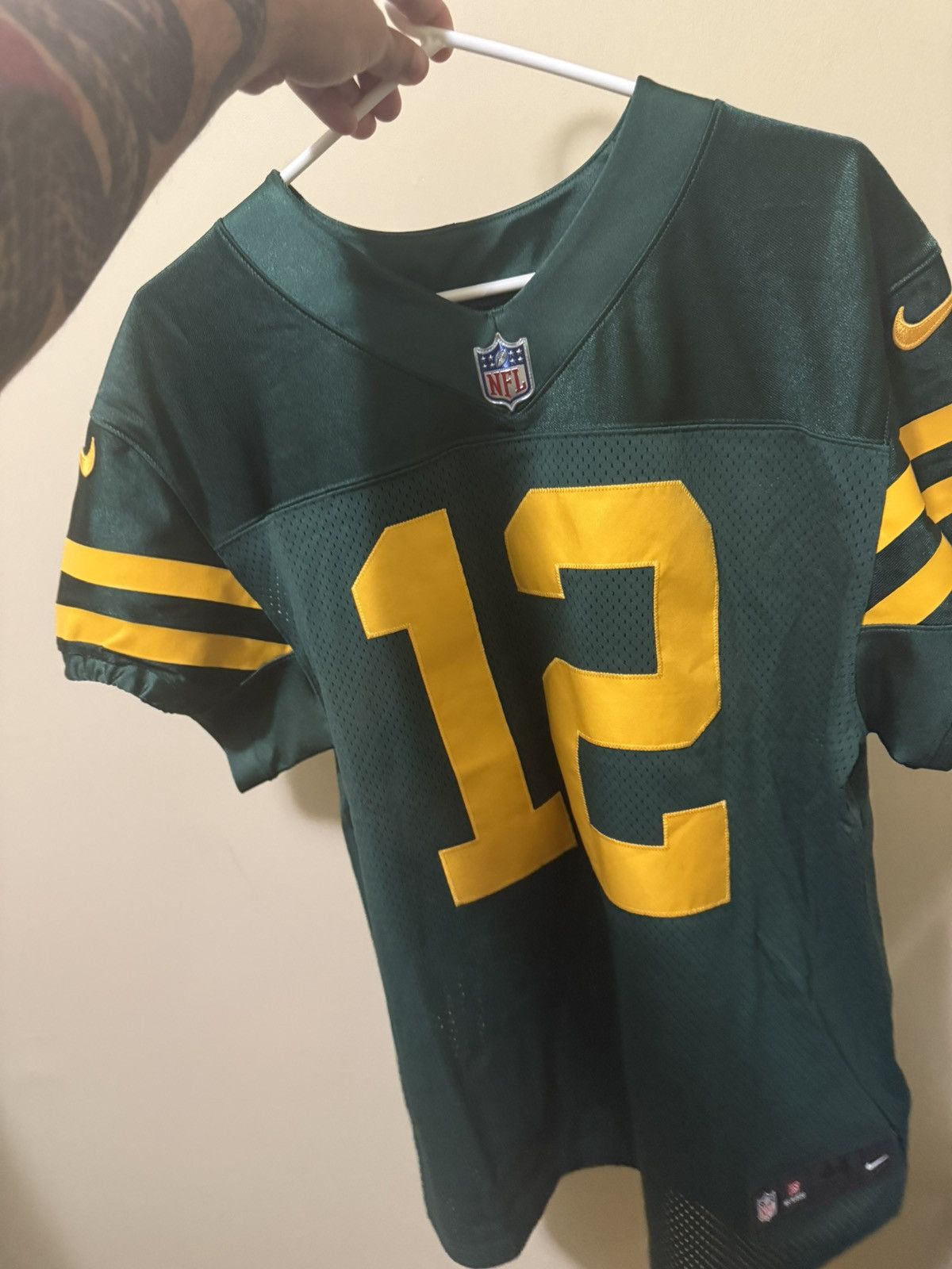 NFL Size 44 Aaron Rodgers GreenBay Packers NikeVaporElite Jersey Size US L / EU 52-54 / 3 - 2 Thumbnail