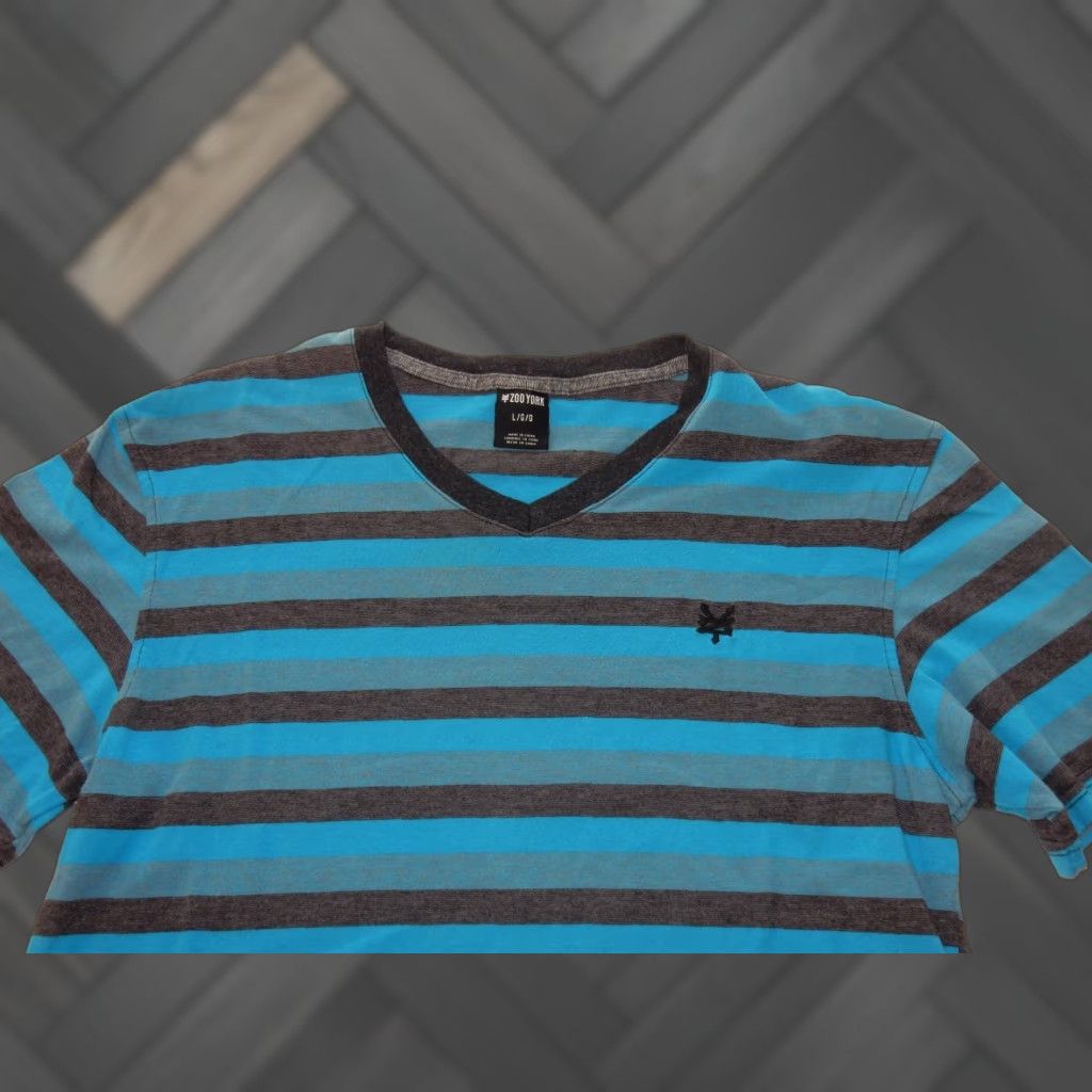 Zoo York Zoo York T-Shirt Men L Short Sleeve Striped BlueSize L Regular Size US L / EU 52-54 / 3 - 1 Thumbnail