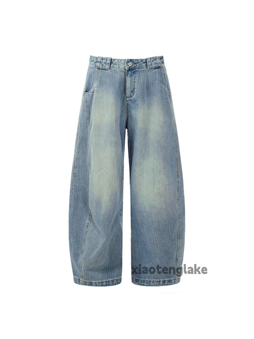 Jean Unisex washed faded cleanfit yuppie y2k dance jeans Size US 28 / EU 44 - 7 Thumbnail