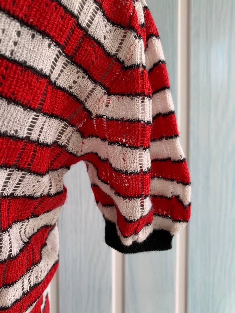 Miu Miu Miu Miu Multicolor Cashmere & Silk Knit Striped Mini Top Size S / US 4 / IT 40 - 15 Thumbnail