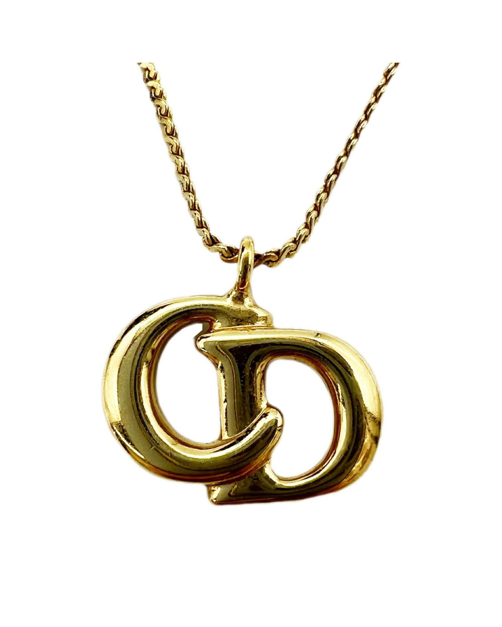 image of Dior Gold Metal Necklace, Women's