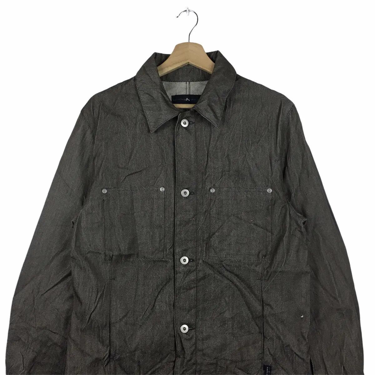 Japanese Brand × Vintage Vtg XESCAPE JAPAN DESIGNER Denim Jeans Jacket Parka Trench Size US L / EU 52-54 / 3 - 2 Thumbnail