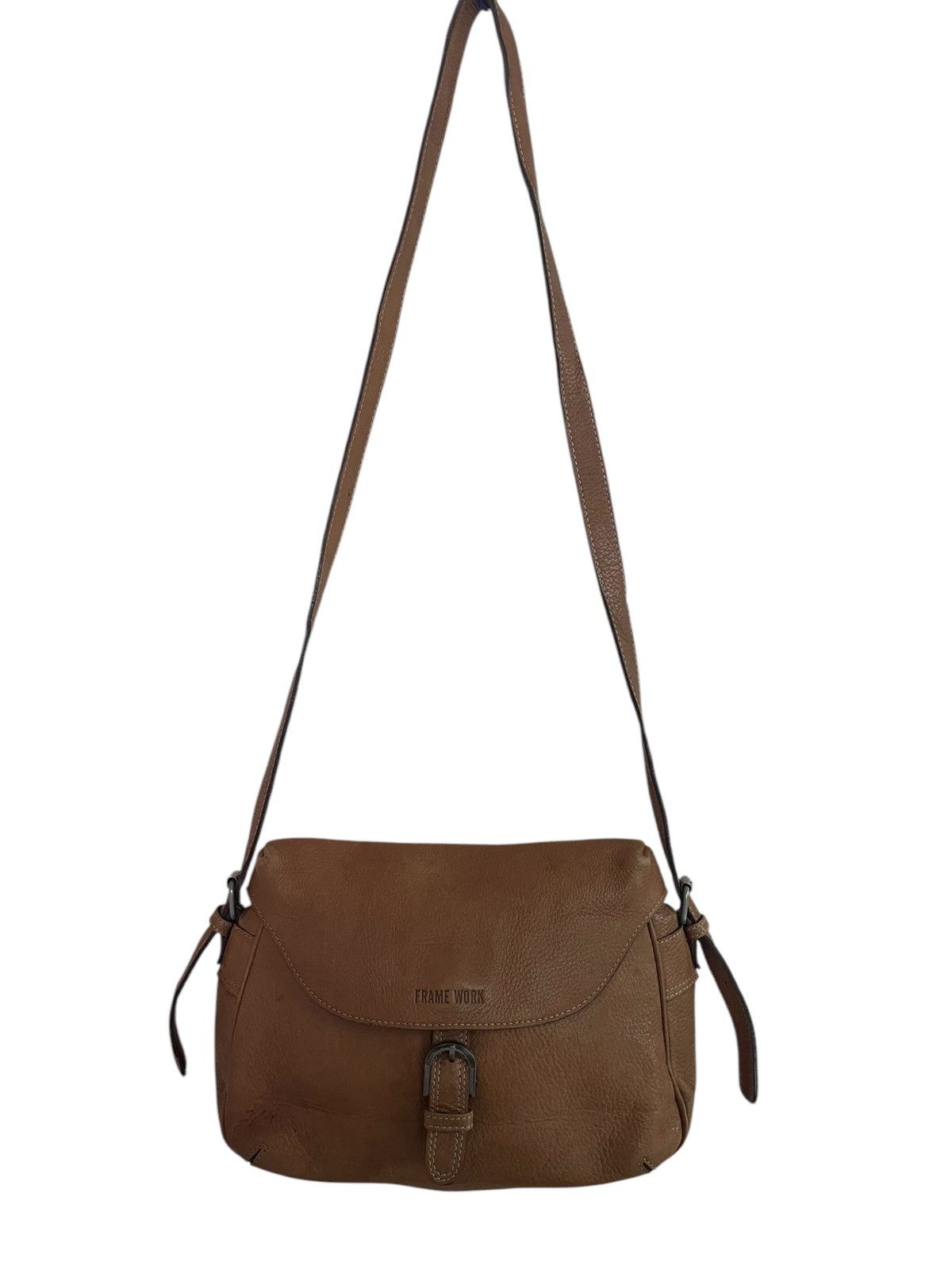 Japanese Brand Vintage FRAME WORK cross body bag leather rare Size ONE SIZE - 1 Thumbnail