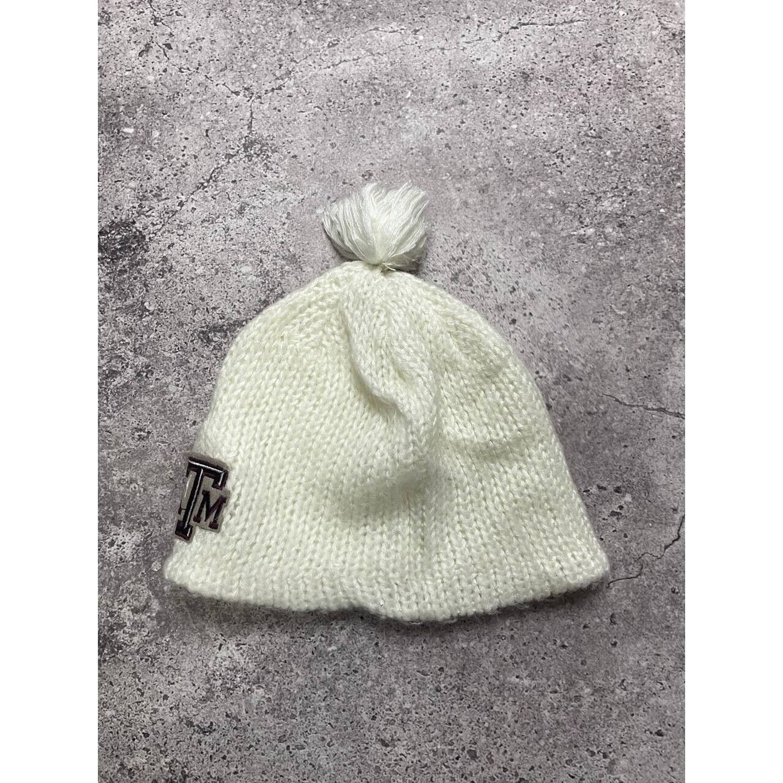 Adidas × Vintage Vintage Adidas x Texas A&M White Knit Beanie Hat One Size Size ONE SIZE - 2 Thumbnail