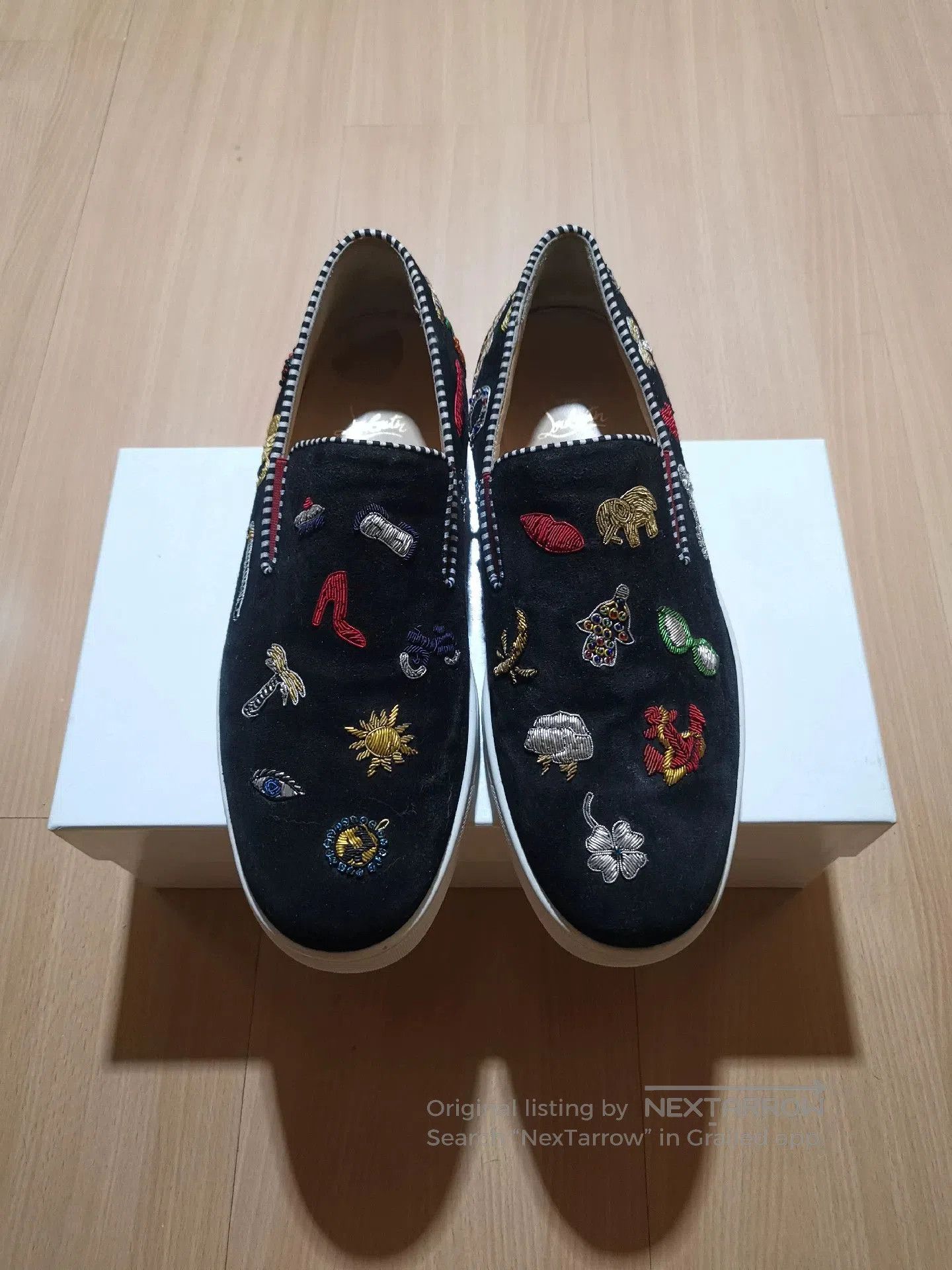Christian Louboutin christian louboutin men's slip-on shoes with embroidery. Size US 10 / EU 43 - 1 Thumbnail