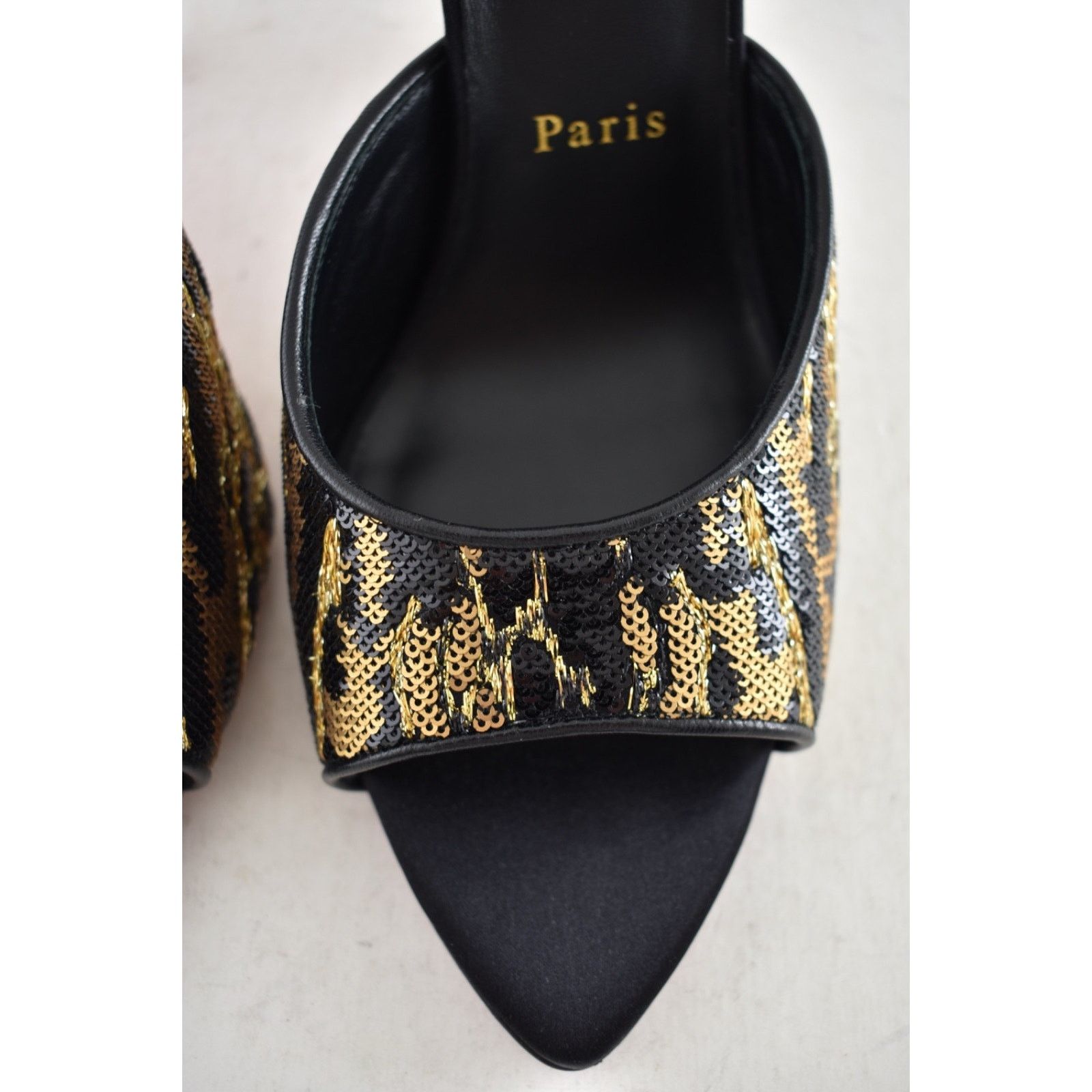 Christian Louboutin Christian Louboutin Miss Z Mule Ocelot Black Heel Pump 38 Size US 7 / IT 37 - 12 Thumbnail