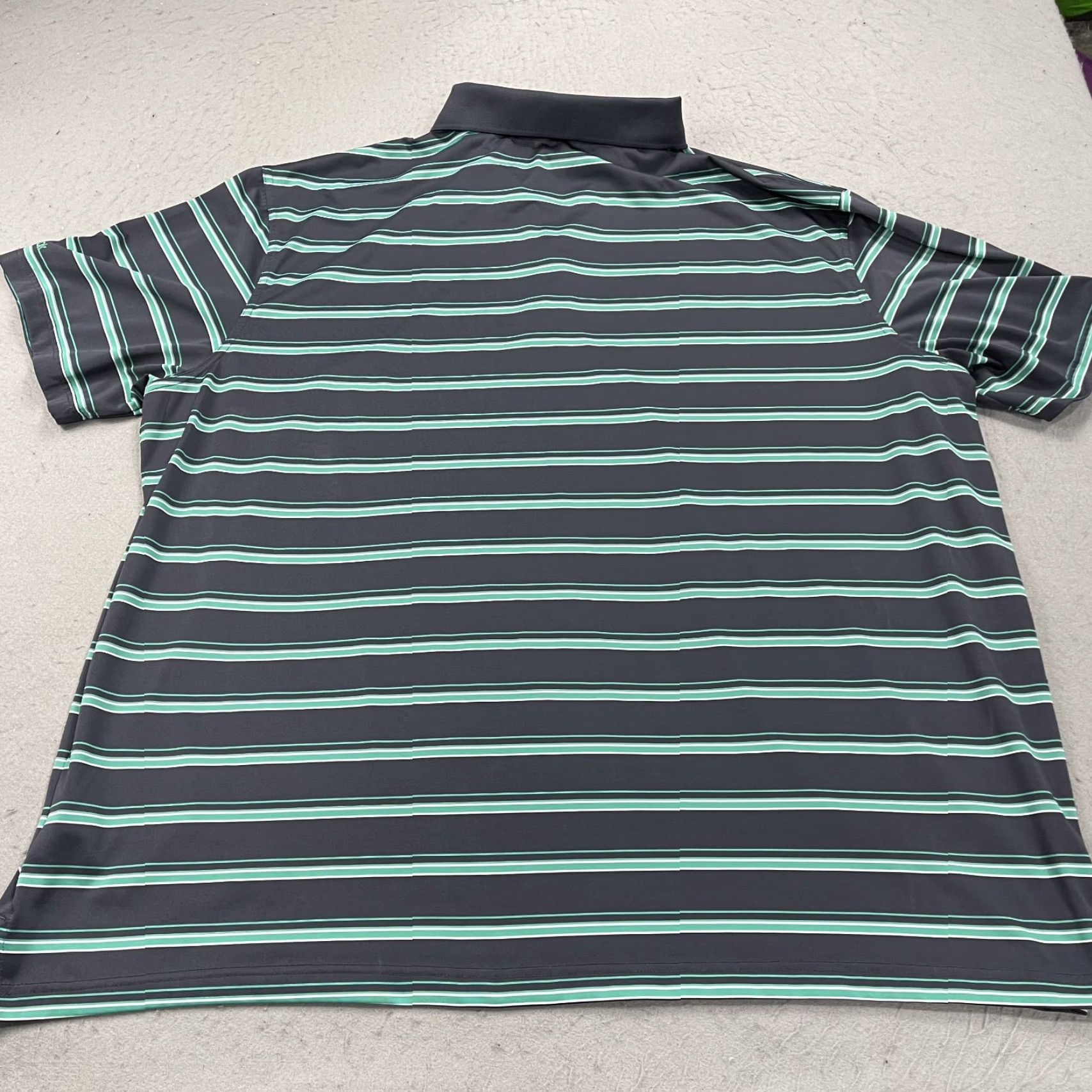 Reebok Reebok Golf Polo Shirt Mens 4XL Gray Striped Performance Breathable Lightweight Size US XXL / EU 58 / 5 - 5 Thumbnail