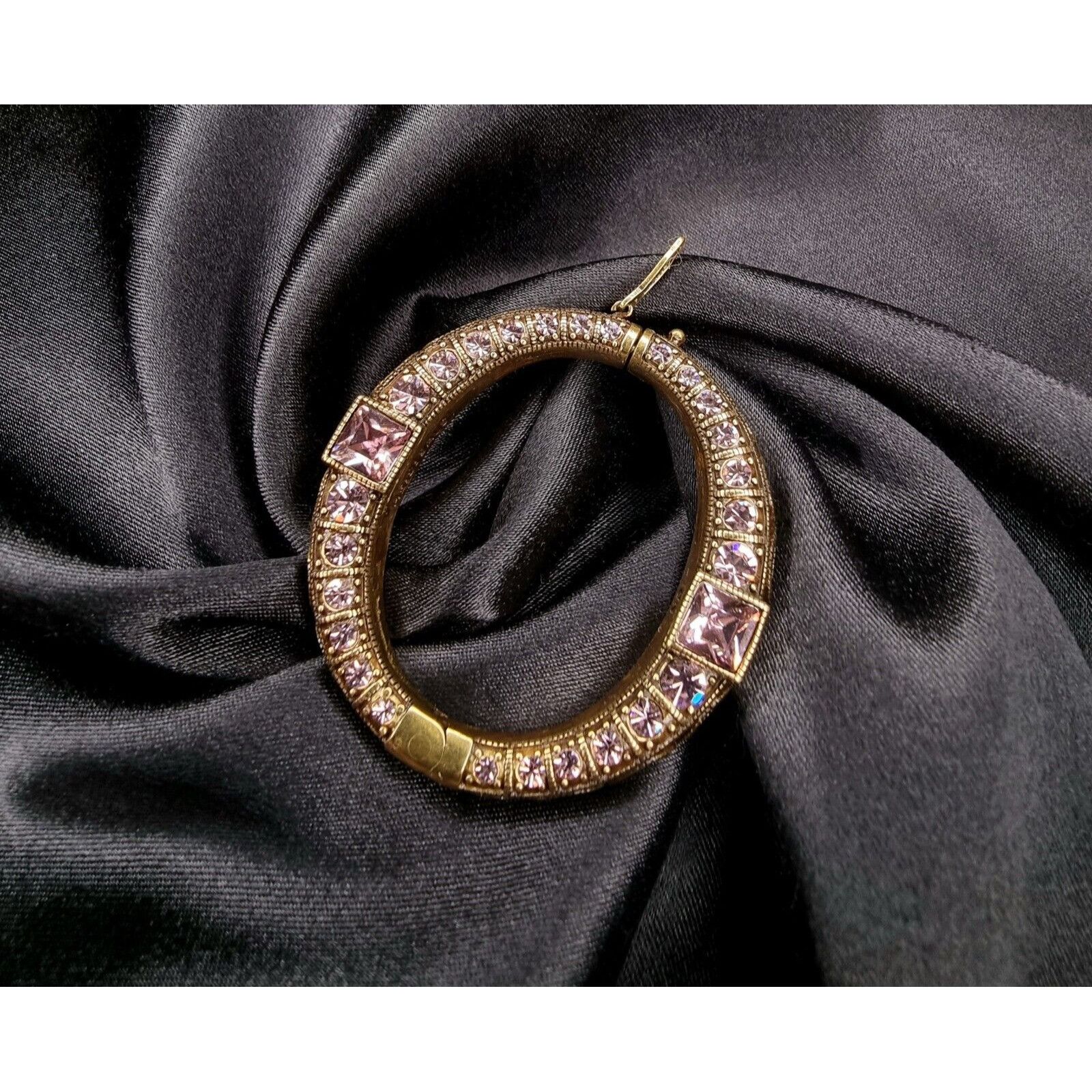 Vintage Rare Find Heidi Daus Signed Pendant Scarf Ring Buckle Purple Size ONE SIZE - 1 Thumbnail