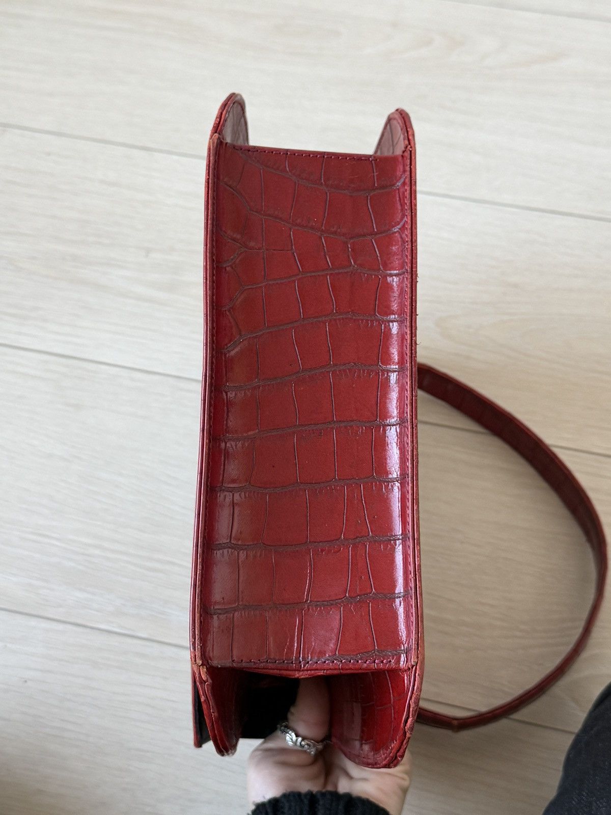 Jean Paul Gaultier Jean Paul Gaultier Red Croc Handbag Size ONE SIZE - 6 Thumbnail