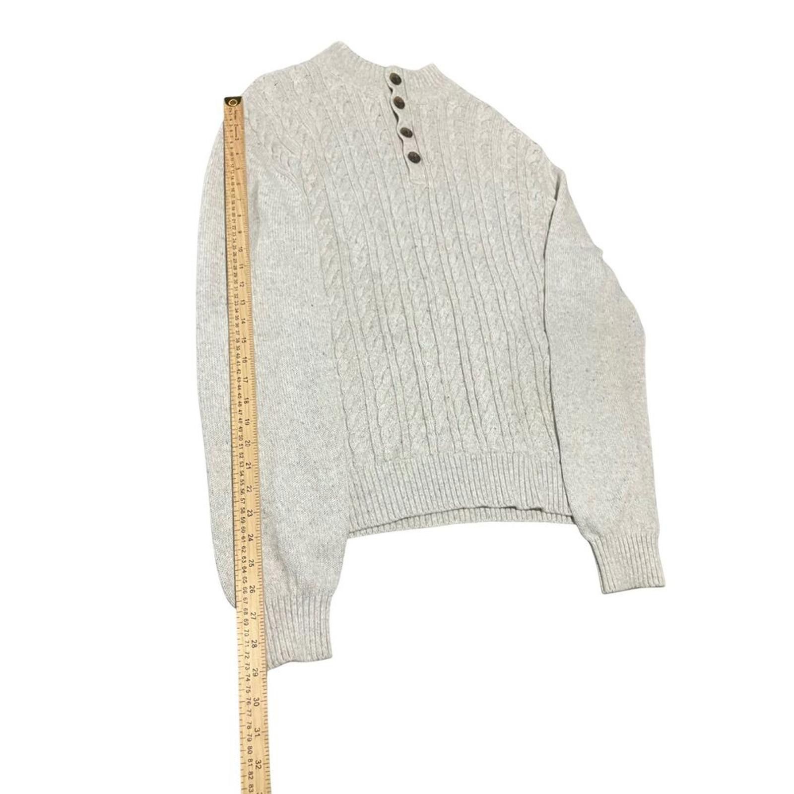 St. Johns Bay St. John’s Bay Men’s Cable Knit Henley Sweater Gray XL Size US XL / EU 56 / 4 - 3 Thumbnail