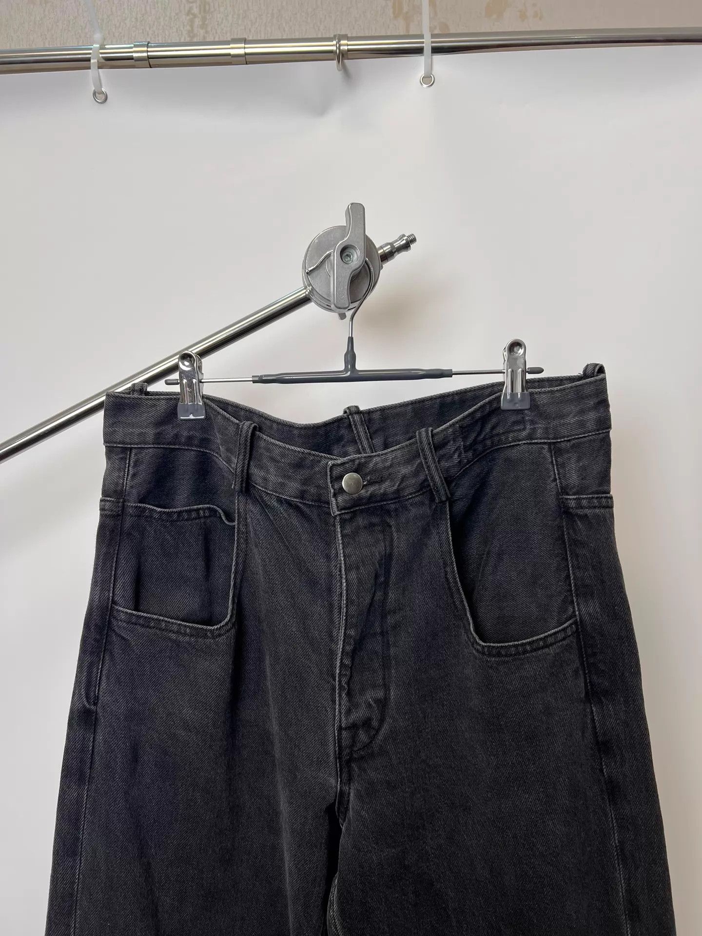 Ann Demeulemeester Ann Demeulemeester Washed Oversized-Straight Black Denim L Size US 34 / EU 50 - 3 Thumbnail