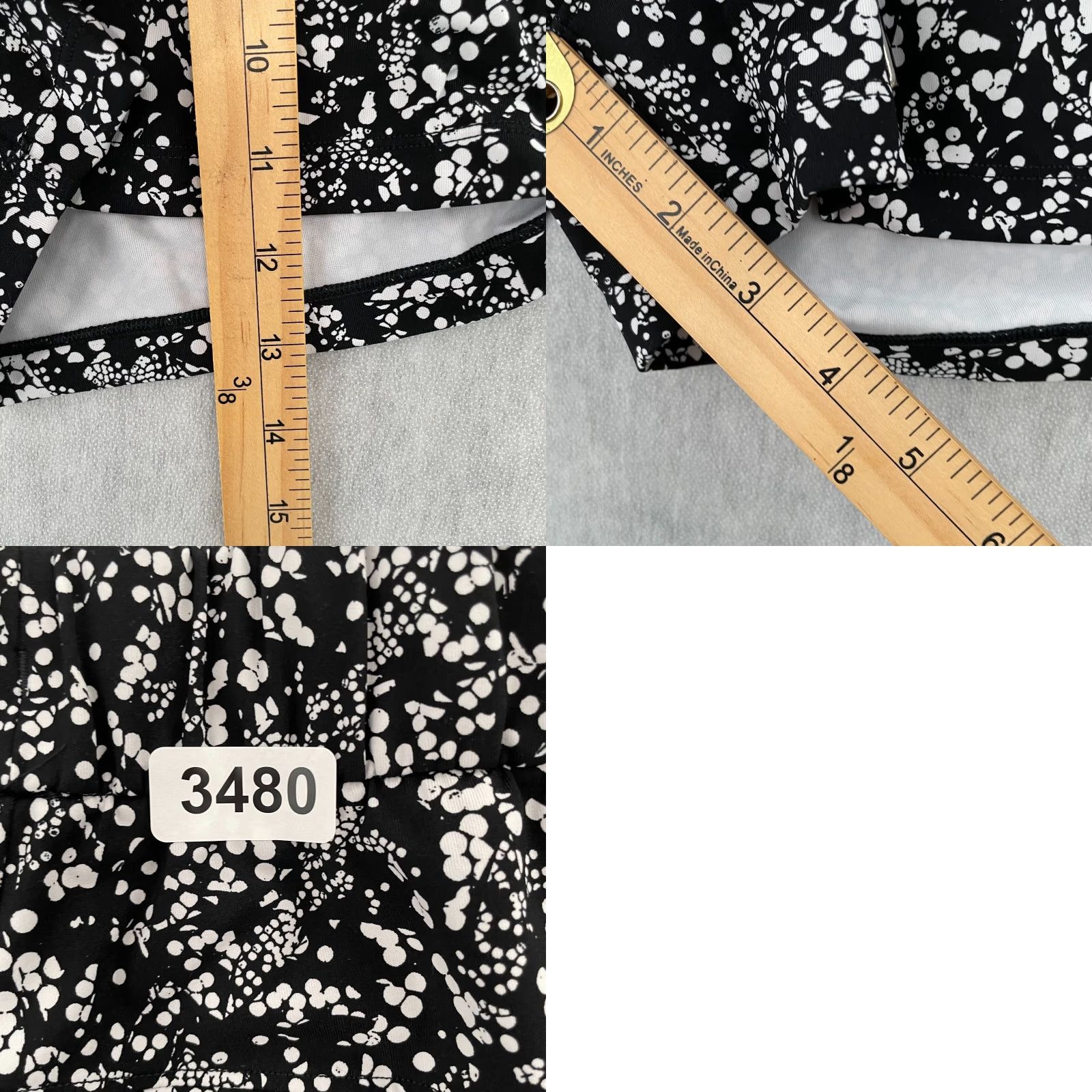 Lululemon Lululemon Shorts Women 4 Black Floral Drawstring Pockets Stretch Logo Activewear Gym Running Womens Size 27" / US 4 / IT 40 - 8 Thumbnail