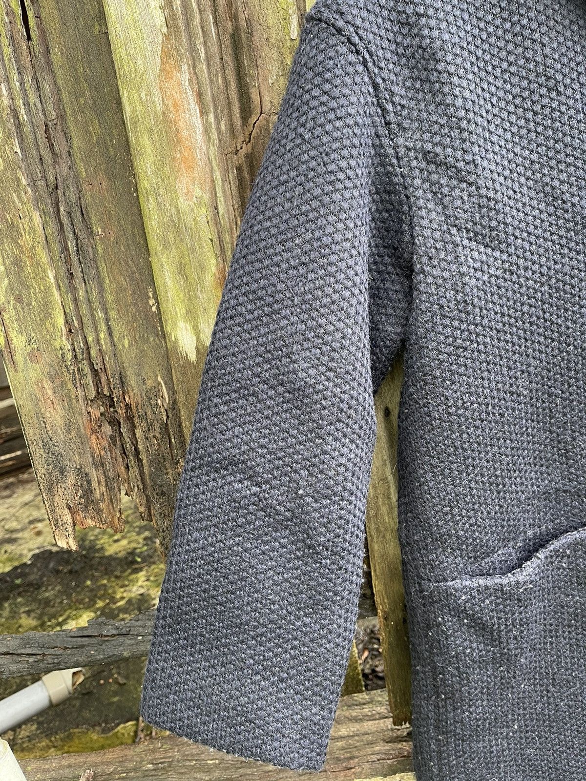 A.P.C. A.P.C. Wool Blend Textured Coat XS Black Size US XS / EU 42 / 0 - 6 Thumbnail