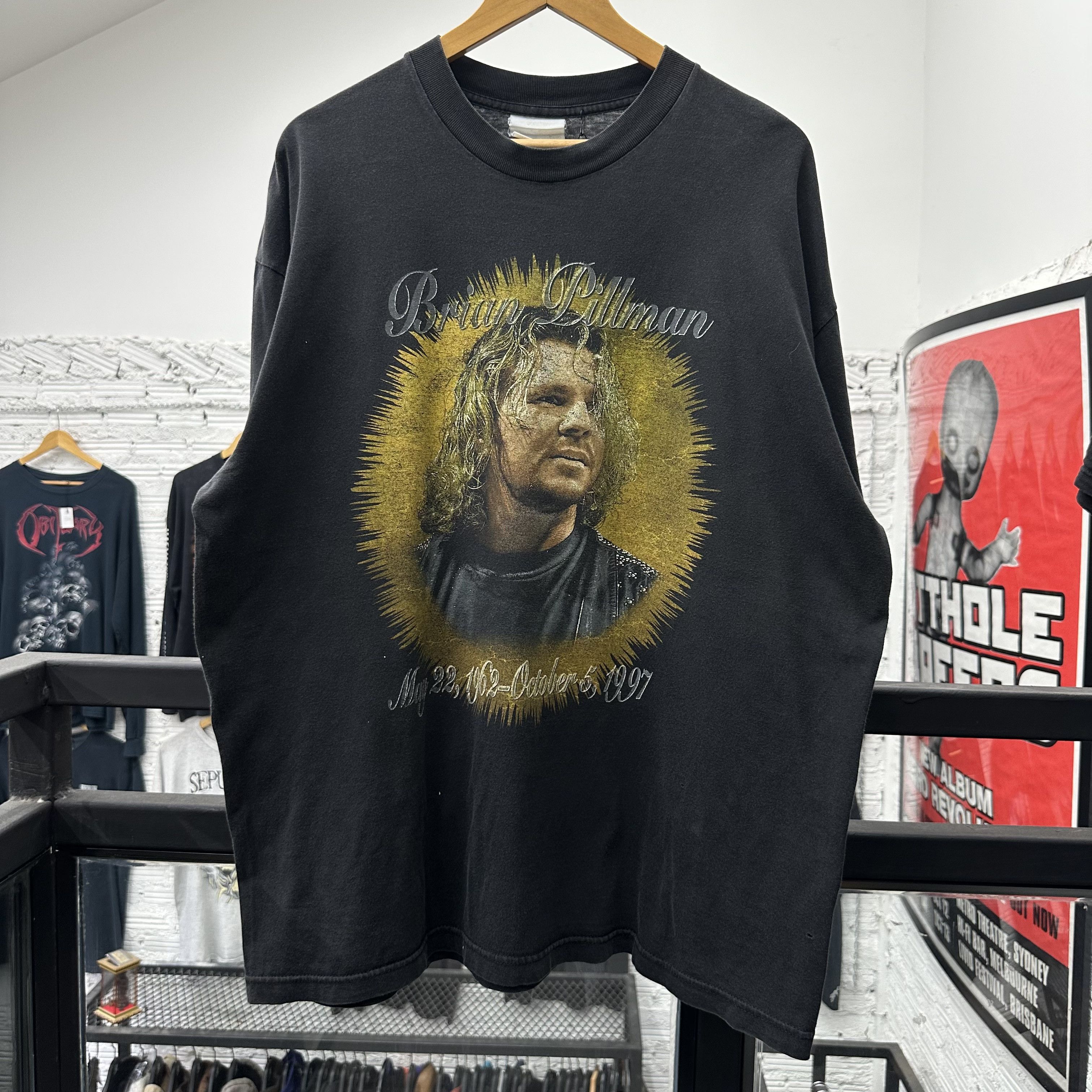 WWF Brian Pillman Memorial Shirt Vintage 1997 WWF Shirt Size US XXL / EU 58 / 5 - 1 Thumbnail