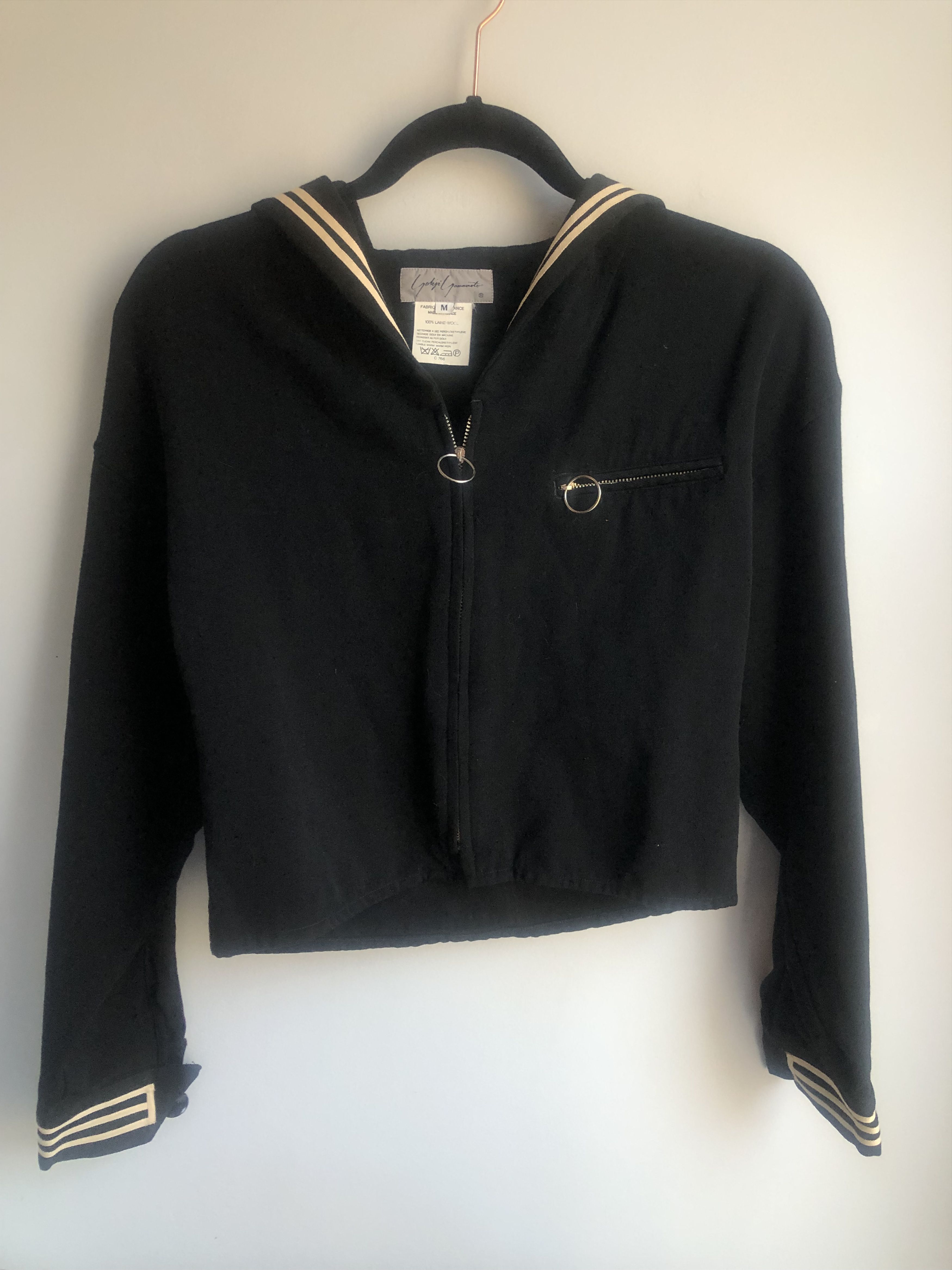 Yohji Yamamoto Vintage black nautical sailor zip top Size M / US 6-8 / IT 42-44 - 10 Thumbnail