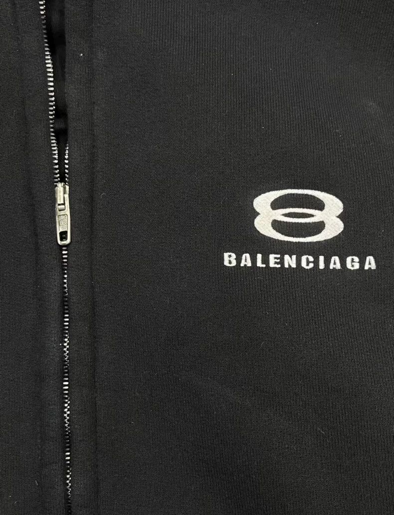 Balenciaga Balenciaga Logo-print hooded long-sleeve drop-shoulder jac Size US M / EU 48-50 / 2 - 3 Thumbnail