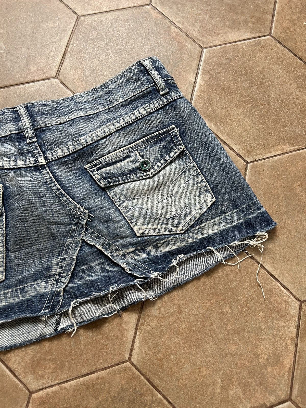 If Six Was Nine × Japanese Brand Denim jeans Mini Skirt Size 28" / US 6 / IT 42 - 6 Thumbnail