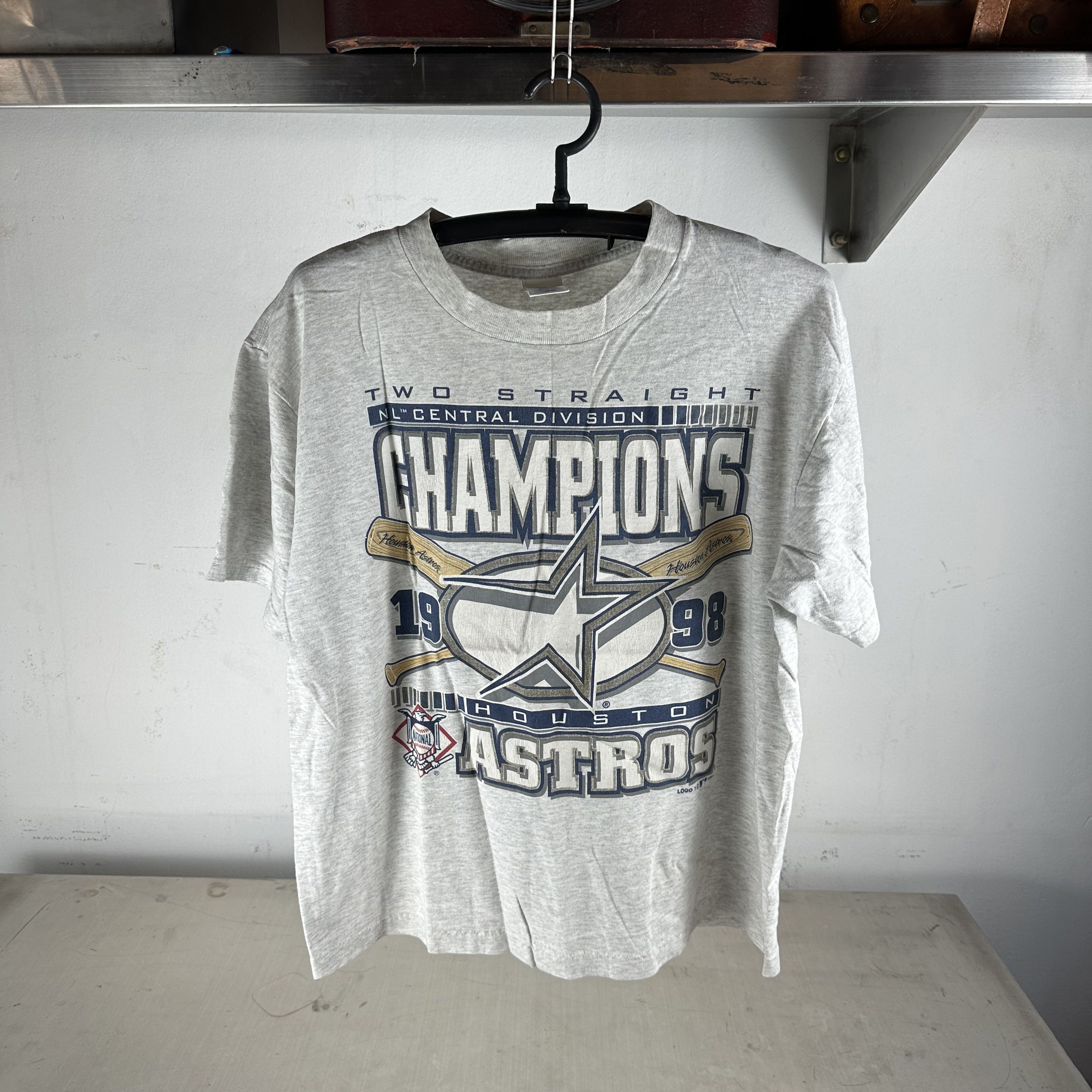 Vintage ​1998 Houston Astros MLB Two Straight Champions T-Shirt Size US L / EU 52-54 / 3 - 1 Thumbnail