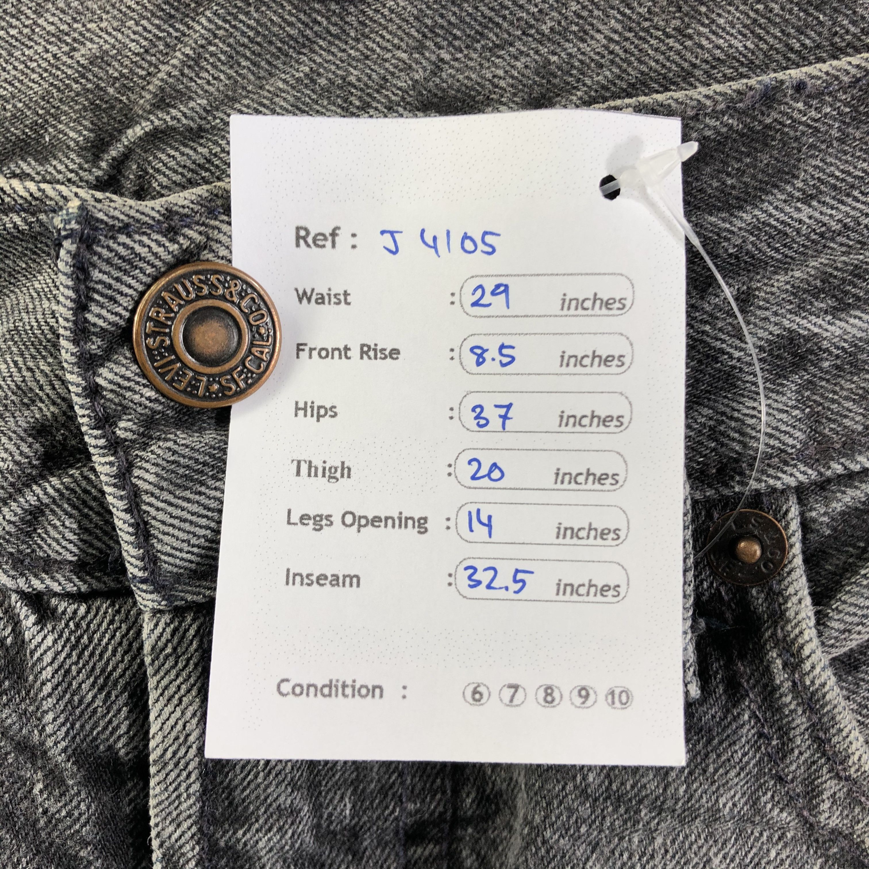 Levi's Vintage Levis 522 Jeans-J4105 Size US 29 - 10 Thumbnail