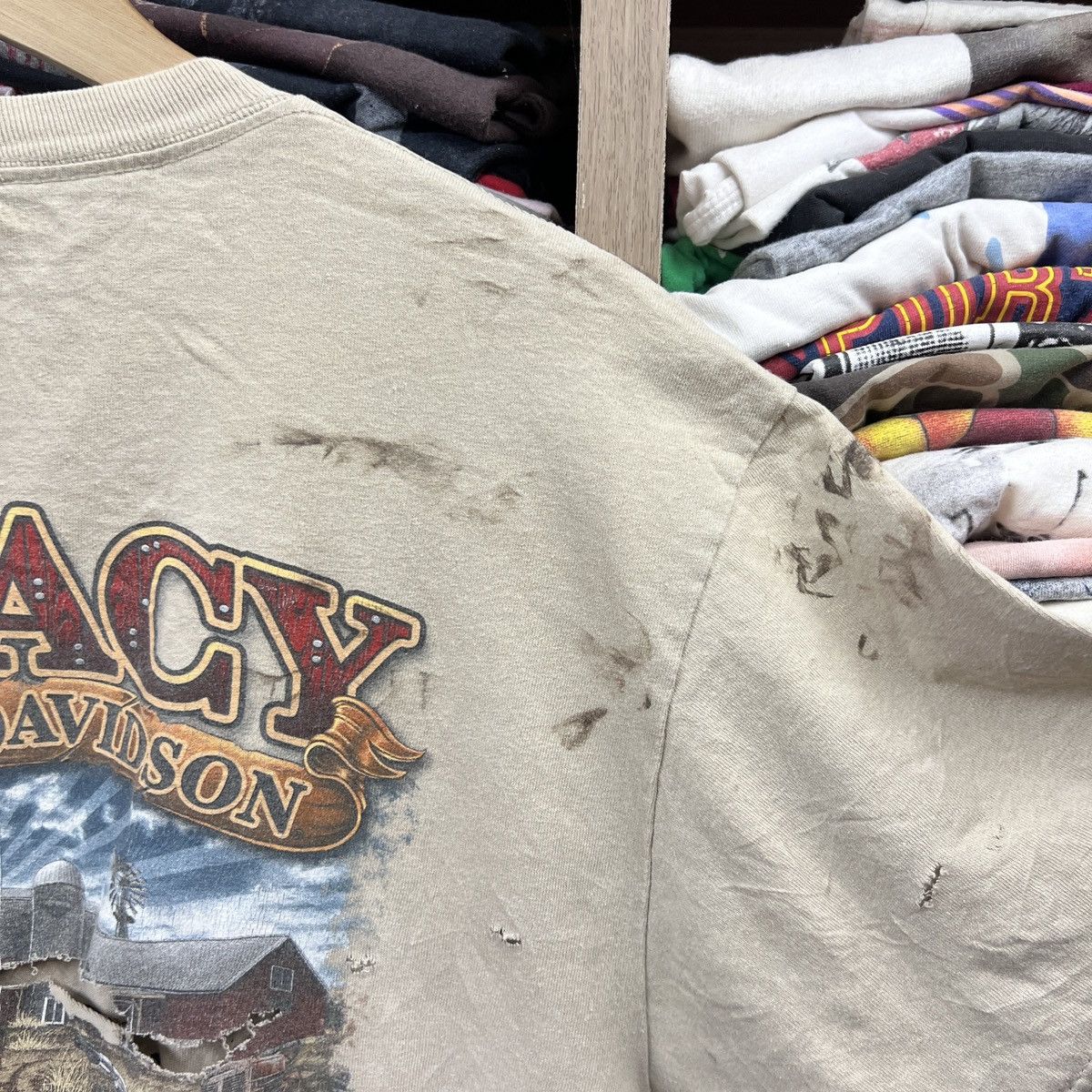 Harley Davidson VTG DISTRESS HARLEY DAVIDSON TEE Size US L / EU 52-54 / 3 - 11 Thumbnail