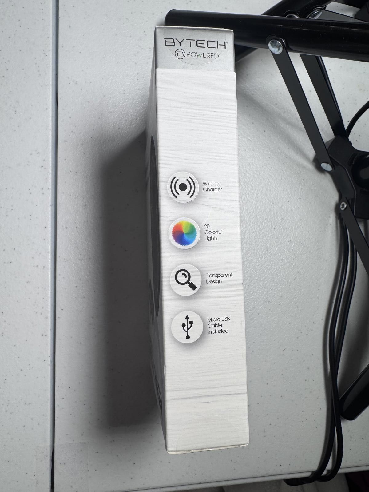 Other Bytech Translucent Wireless Charger with 20 Colorful Lights Size ONE SIZE - 3 Thumbnail