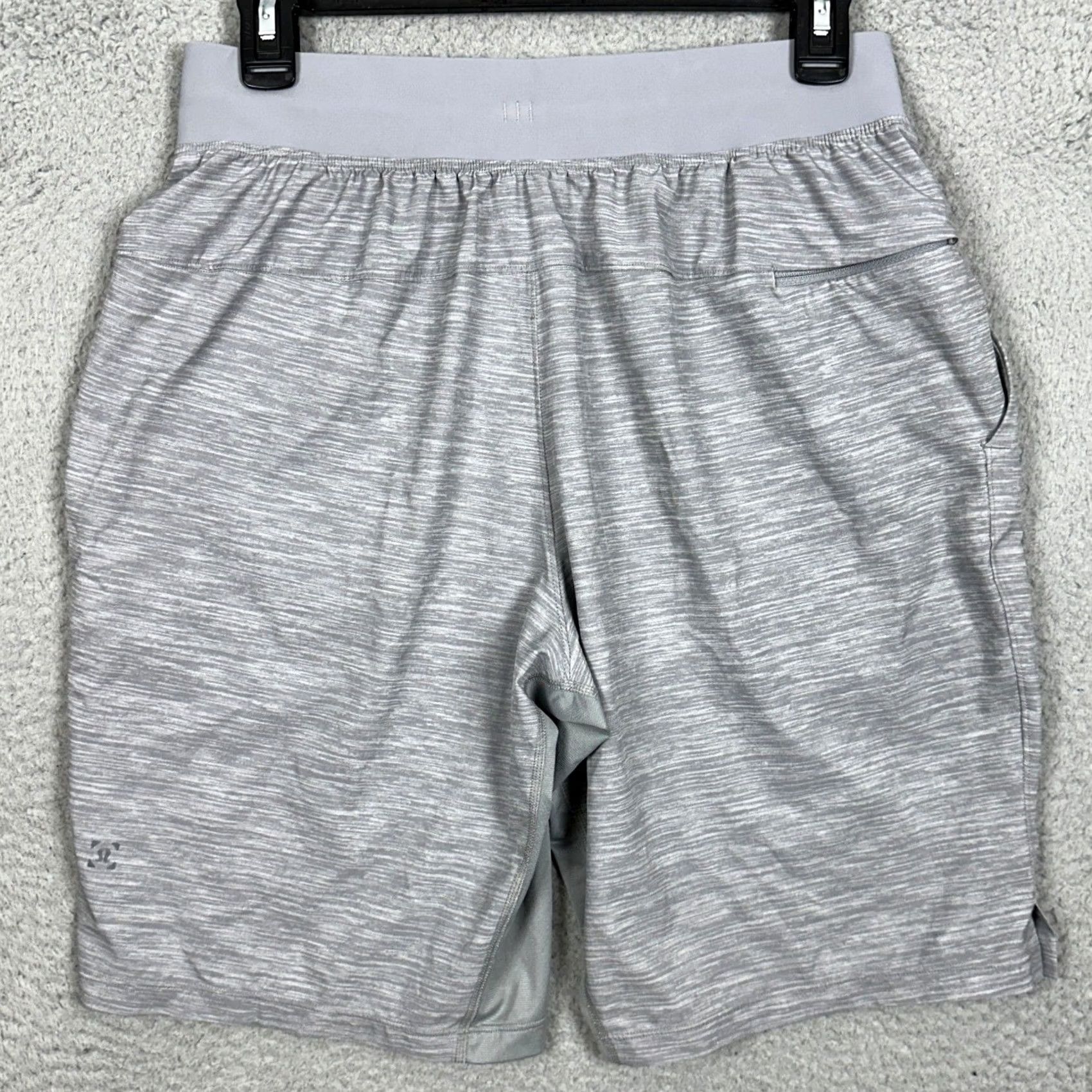 Lululemon Lululemon Athletic Shorts Men S Gray Heathered Space Dye Drawstring Pockets Lightweight Breathable Moisture Wicking EUC Size US 29 - 2 Thumbnail