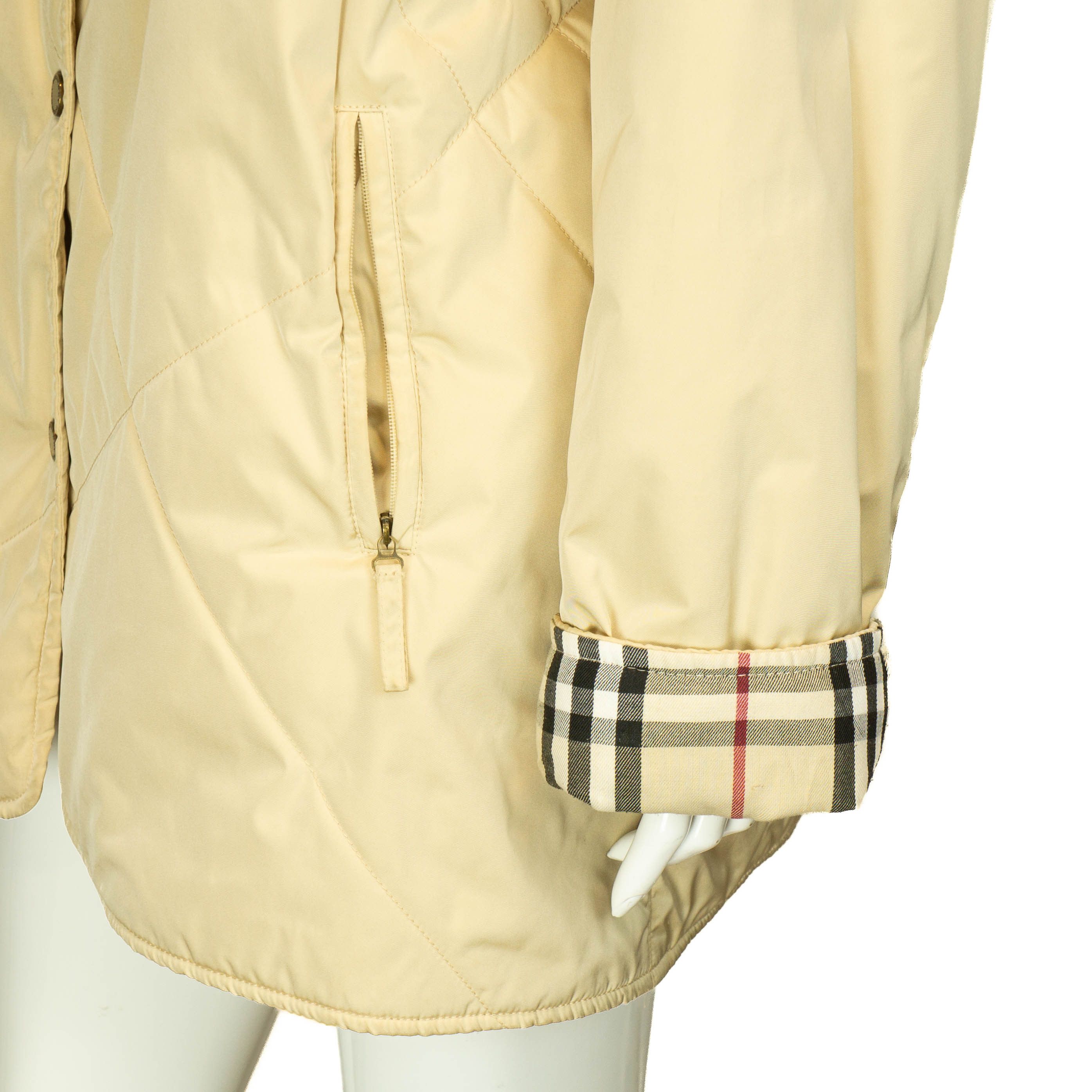 Burberry BURBERRY Check Quilted Coat Jacket Cream Beige Vintage 90s Size US L / EU 52-54 / 3 - 6 Thumbnail