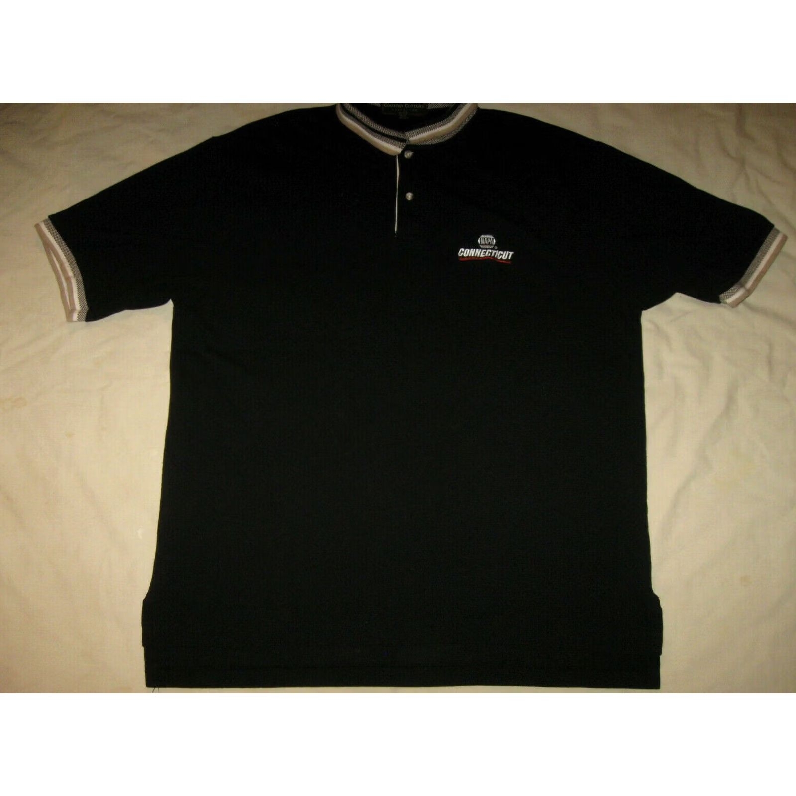 Vintage VINTAGE Country Cottons Polo Shirt Men XL Black Cars Golf Casual Connecticut Napa Auto Parts Size US XL / EU 56 / 4 - 3 Thumbnail