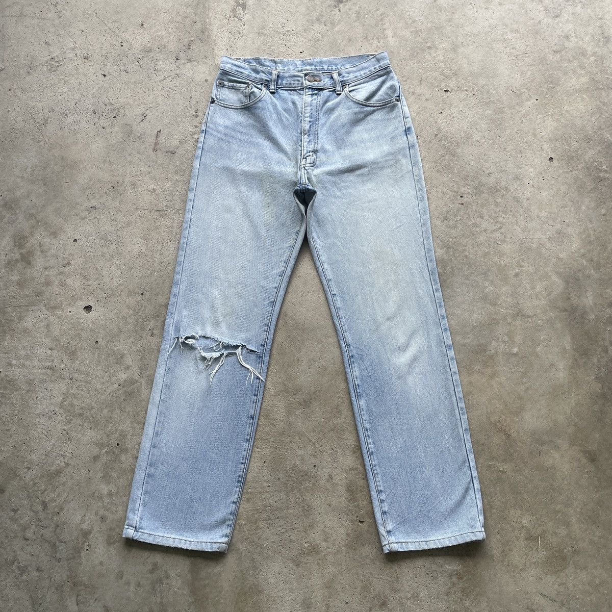 W30 Vintage Japan Wash Jeans Ripped Pants Denim Distressed