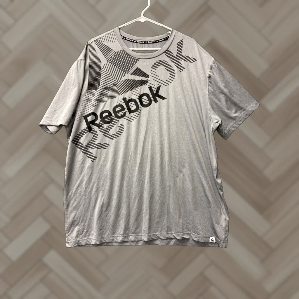 Reebok Reebok Shirt Mens XXL Gray Short Sleeve Crew Neck - Cotton Blend Knit T-Shirt 117-28 Size US XXL / EU 58 / 5 - 1 Thumbnail