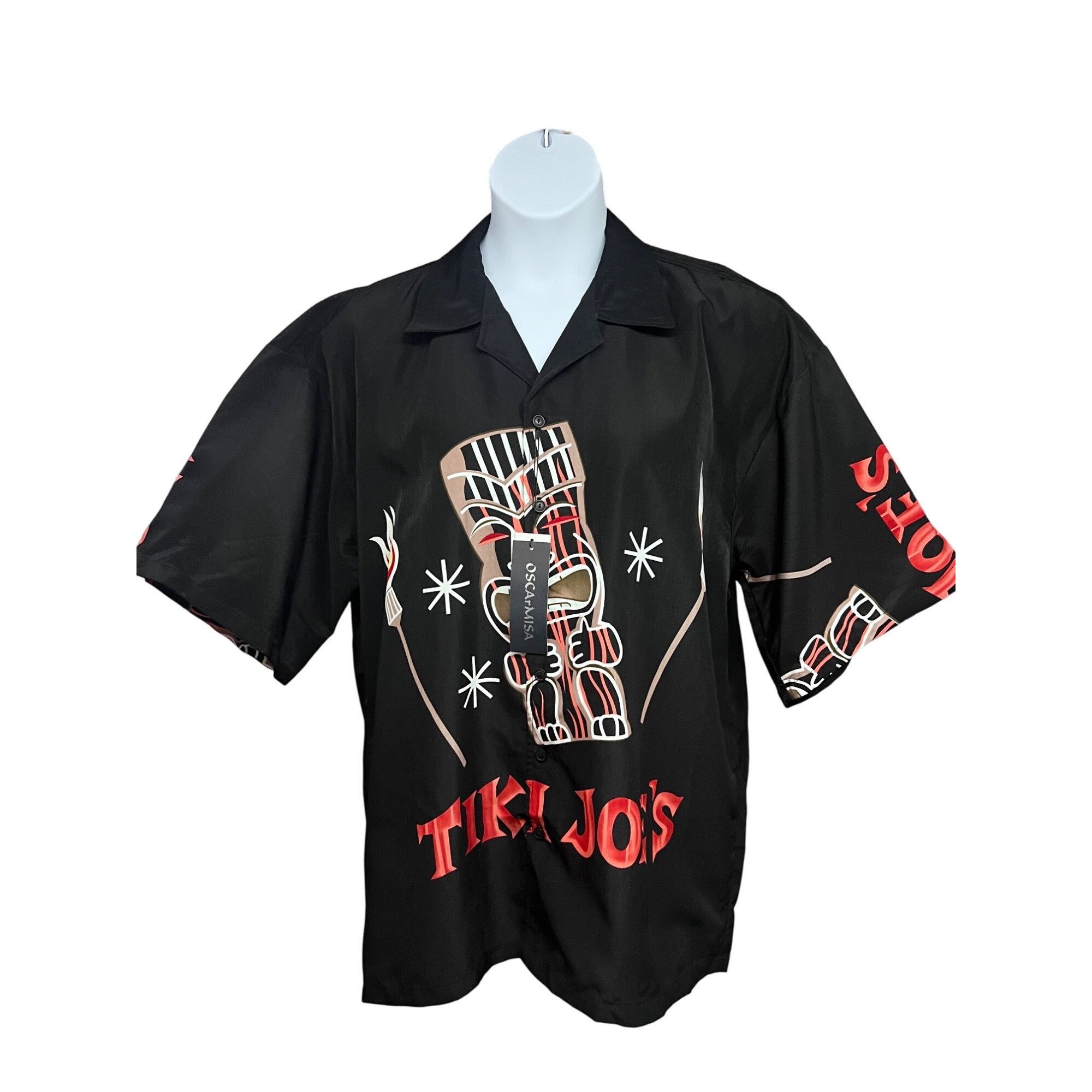 Other Oscar Misa Mens Black Giant Big Graphic Tiki Spell Out Rocka Size US XXL / EU 58 / 5 - 1 Thumbnail
