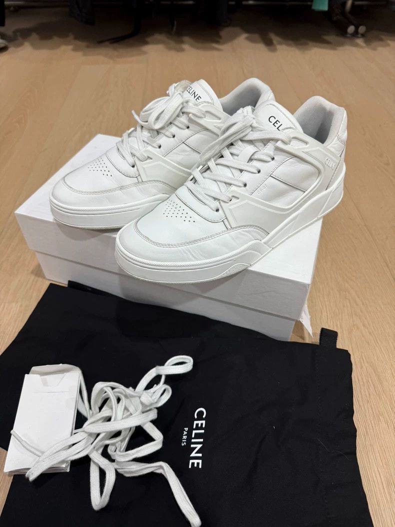 Celine Celine White Low-Top Sneakers Size 43 - dmc Size US 10 / EU 43 - 1 Thumbnail