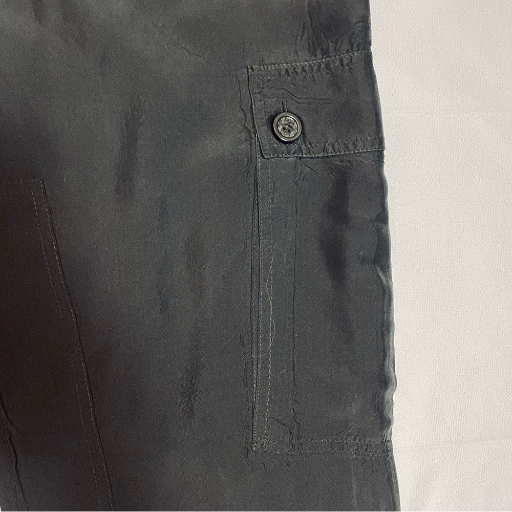 Tory Burch Tory Burch Dark Grey Silk Cropped Cargo Pants Size 12 Size 30" / US 8 / IT 44 - 9 Thumbnail