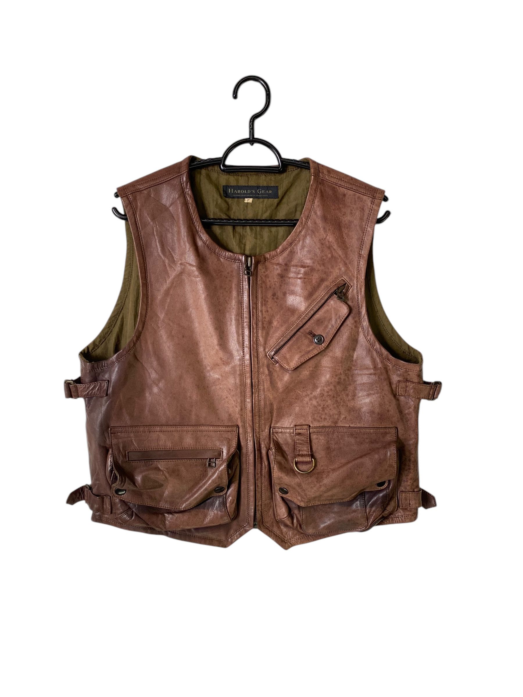 Genuine Leather 2000s Harold's Gear tactical horsehide leather vest Size US S / EU 44-46 / 1 - 1 Thumbnail