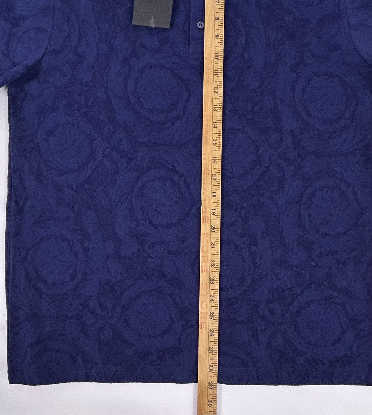 Versace Versace Barocco Jacquard pique Polo Navy Blue XL Italy Size US XL / EU 56 / 4 - 10 Thumbnail