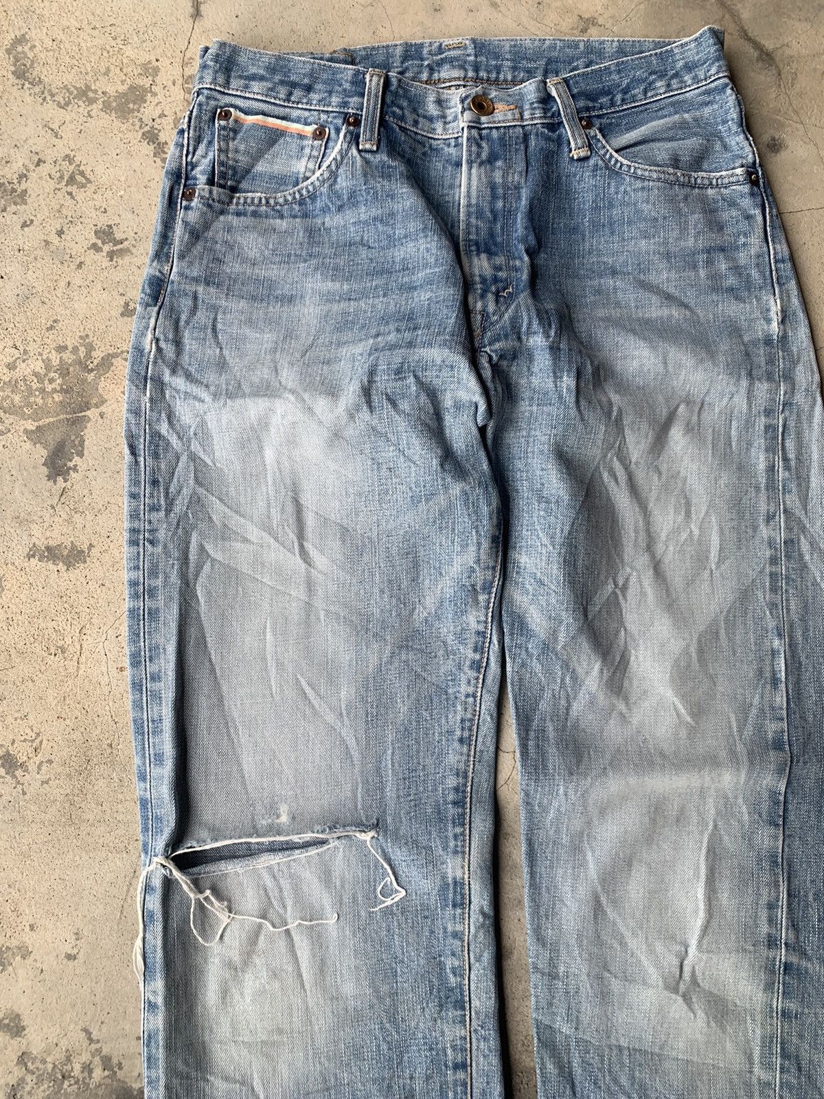 Edwin DISTRESSED EDWIN 505s SELVEDGE. Size US 30 / EU 46 - 3 Thumbnail