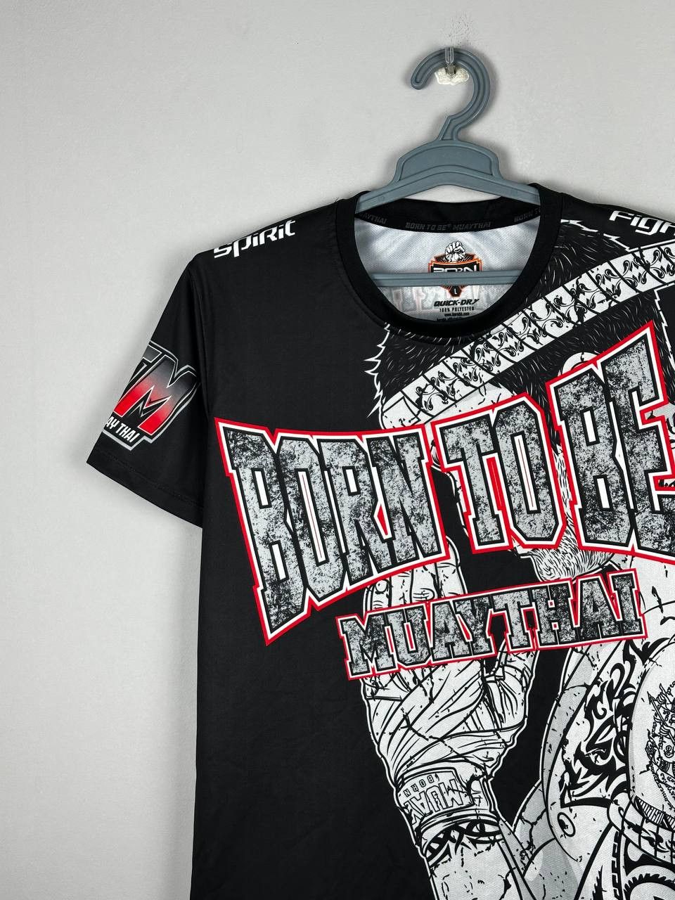 Vintage Muay Thai Fight Born Training Sport Rush Guard T Shirt Size US L / EU 52-54 / 3 - 3 Thumbnail