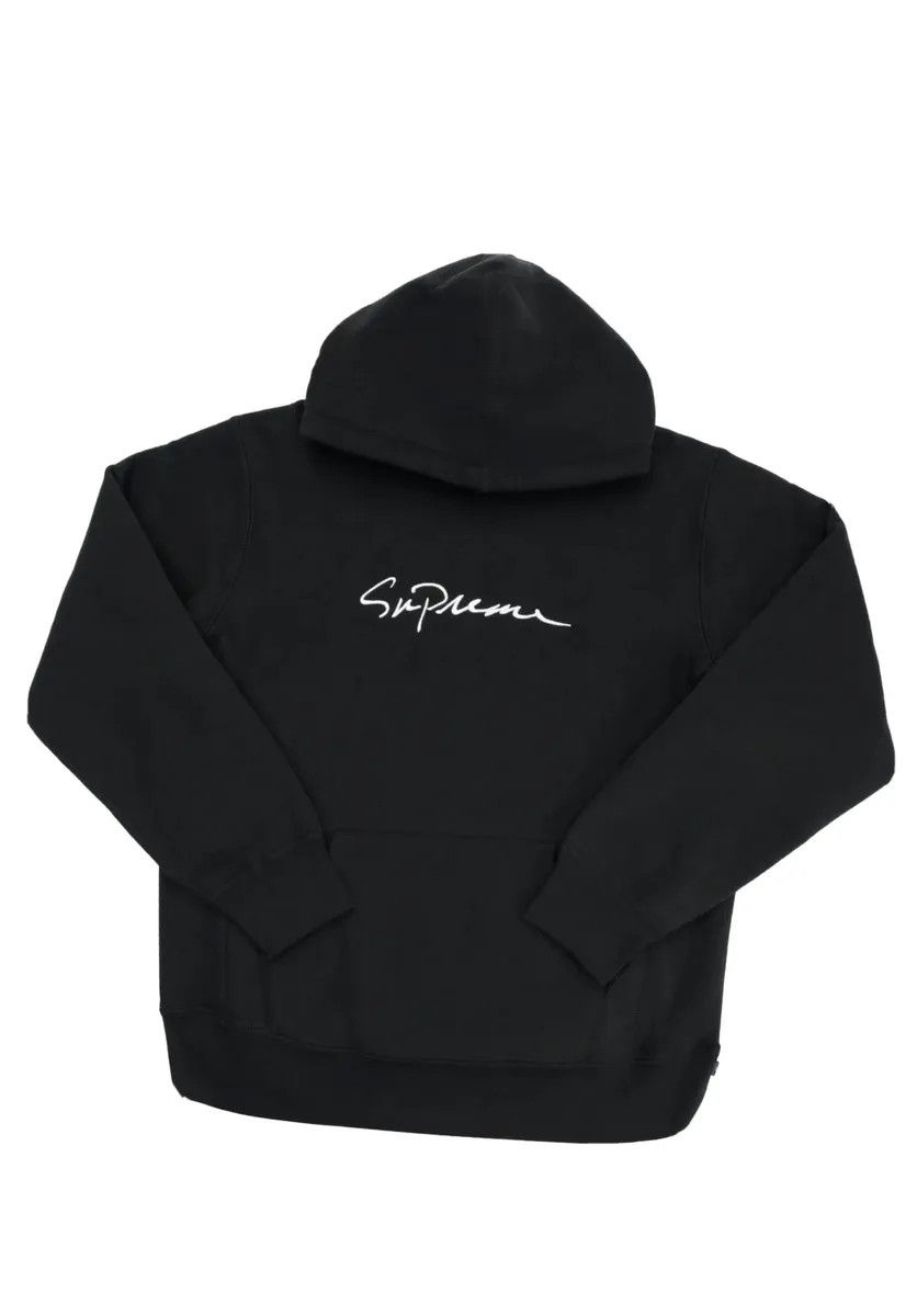 image of Supreme Classic Script Hooded Sweatshirt Black, Men's (Size XL)