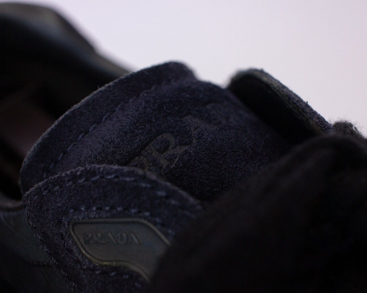 Prada 835$MRP Prada Sport Navy Blue Suede and Nylon Low Top Sneak Size US 8 / EU 41 - 12 Thumbnail