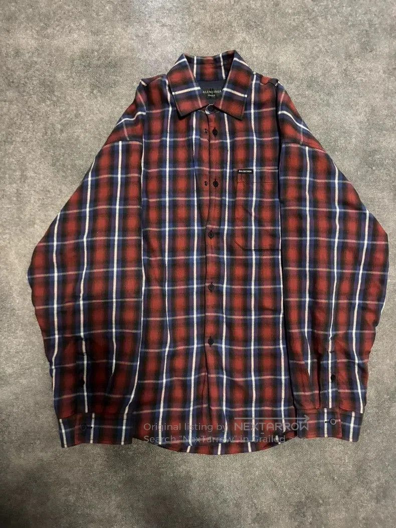 Balenciaga Balenciaga 24Winter Plaid Flannel Shirt. Size US M / EU 48-50 / 2 - 1 Thumbnail