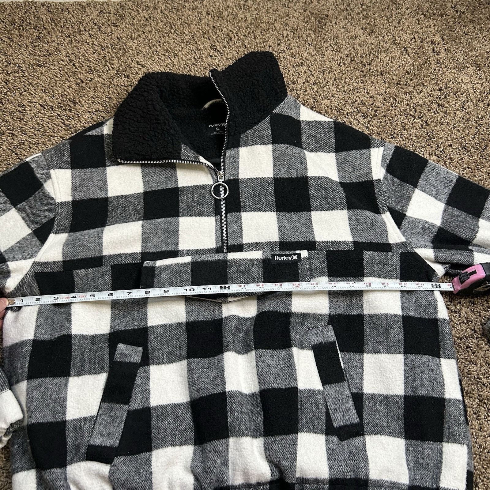 Hurley Hurley Plaid Black And White Pullover Women Coat Size XL Size L / US 10 / IT 46 - 11 Thumbnail