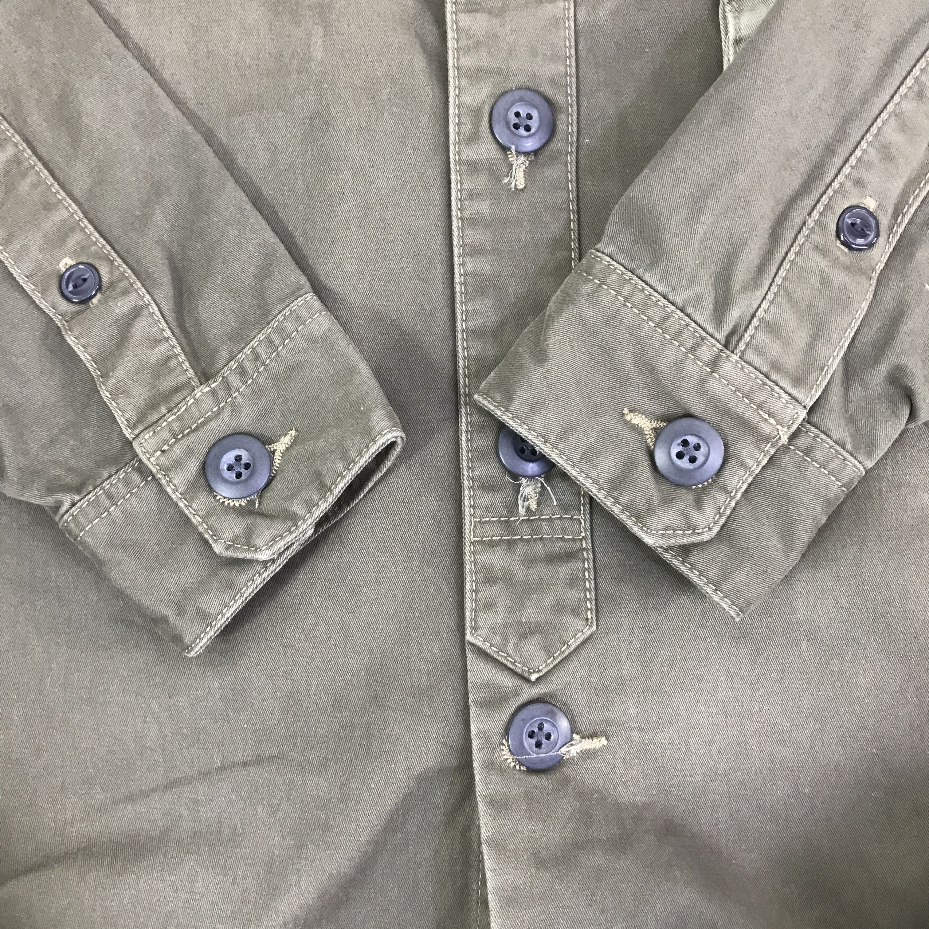 Japanese Brand KRIFF MAYER ARMY STYLE BUTTON UP SHIRT K116B21 Size US L / EU 52-54 / 3 - 7 Thumbnail