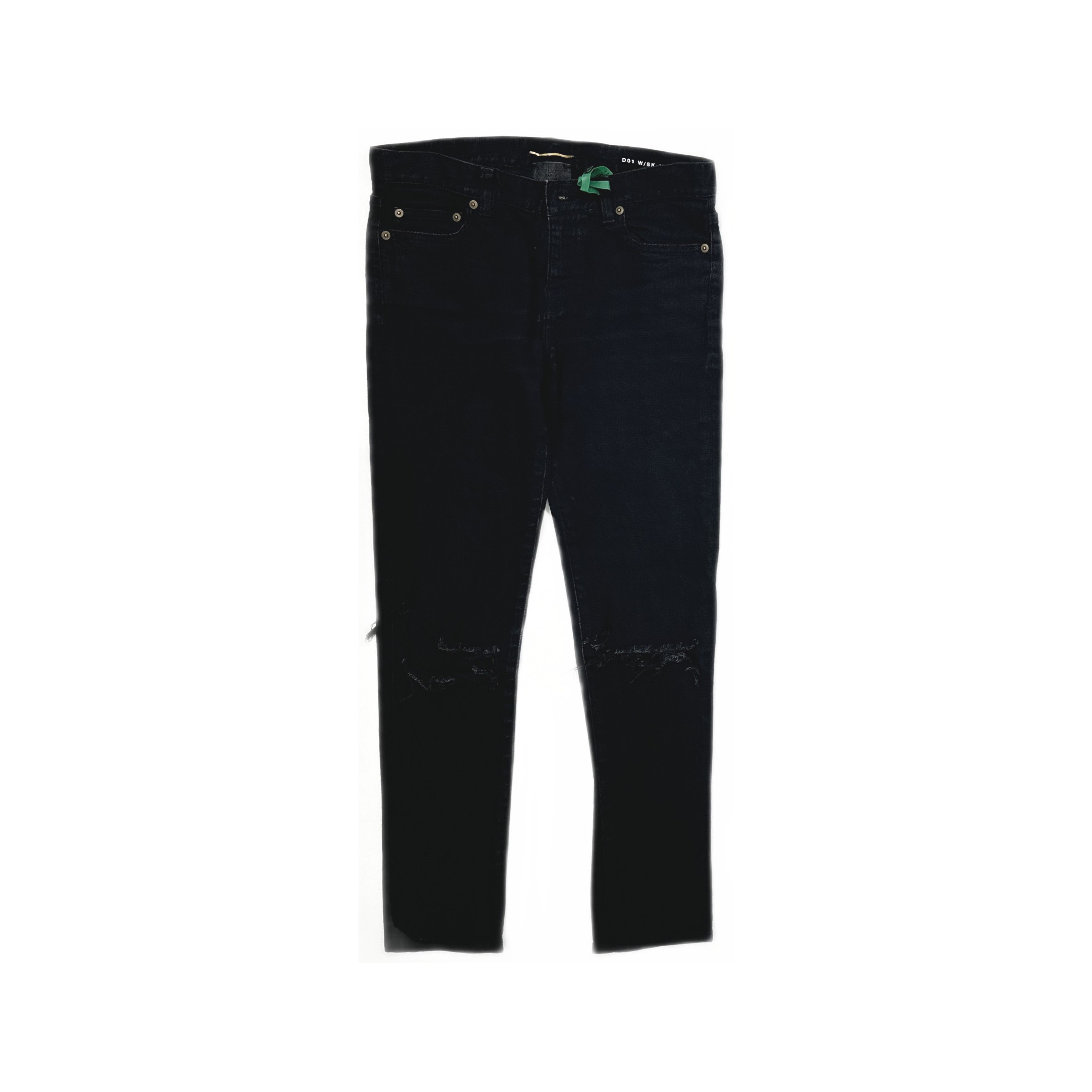 Saint Laurent Paris Saint Laurent Distressed Black Denim Jeans Size 28 Size US 28 / EU 44 - 1 Thumbnail