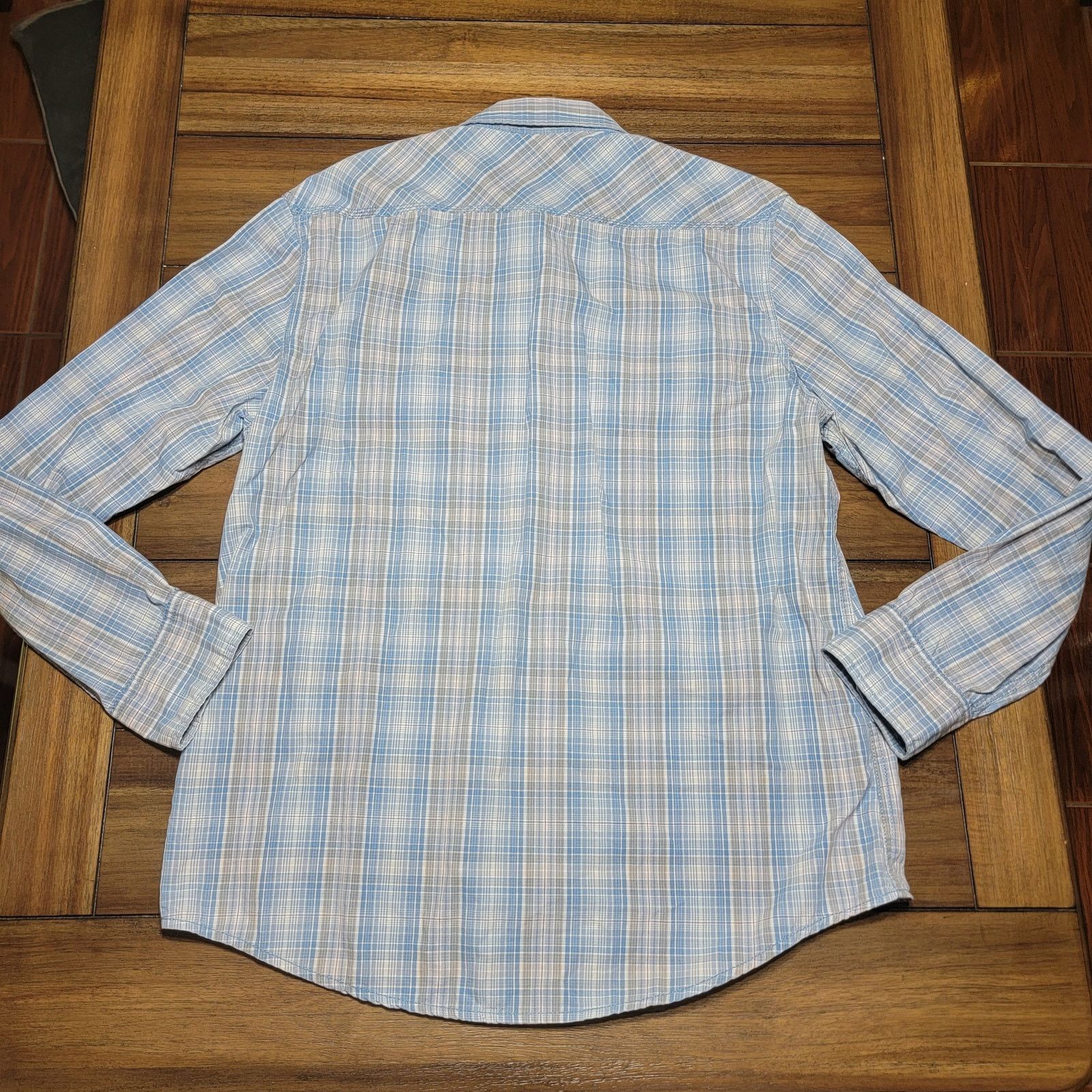 American Rag American Rag LS Pearl Snap Plaid Slim Fit Western Shirt - XL Size US XL / EU 56 / 4 - 3 Thumbnail