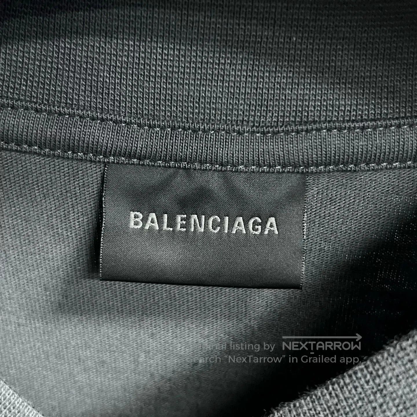 Balenciaga Balenciaga Gray Logo Print Crew Neck T. Size US XXS / EU 40 - 3 Thumbnail